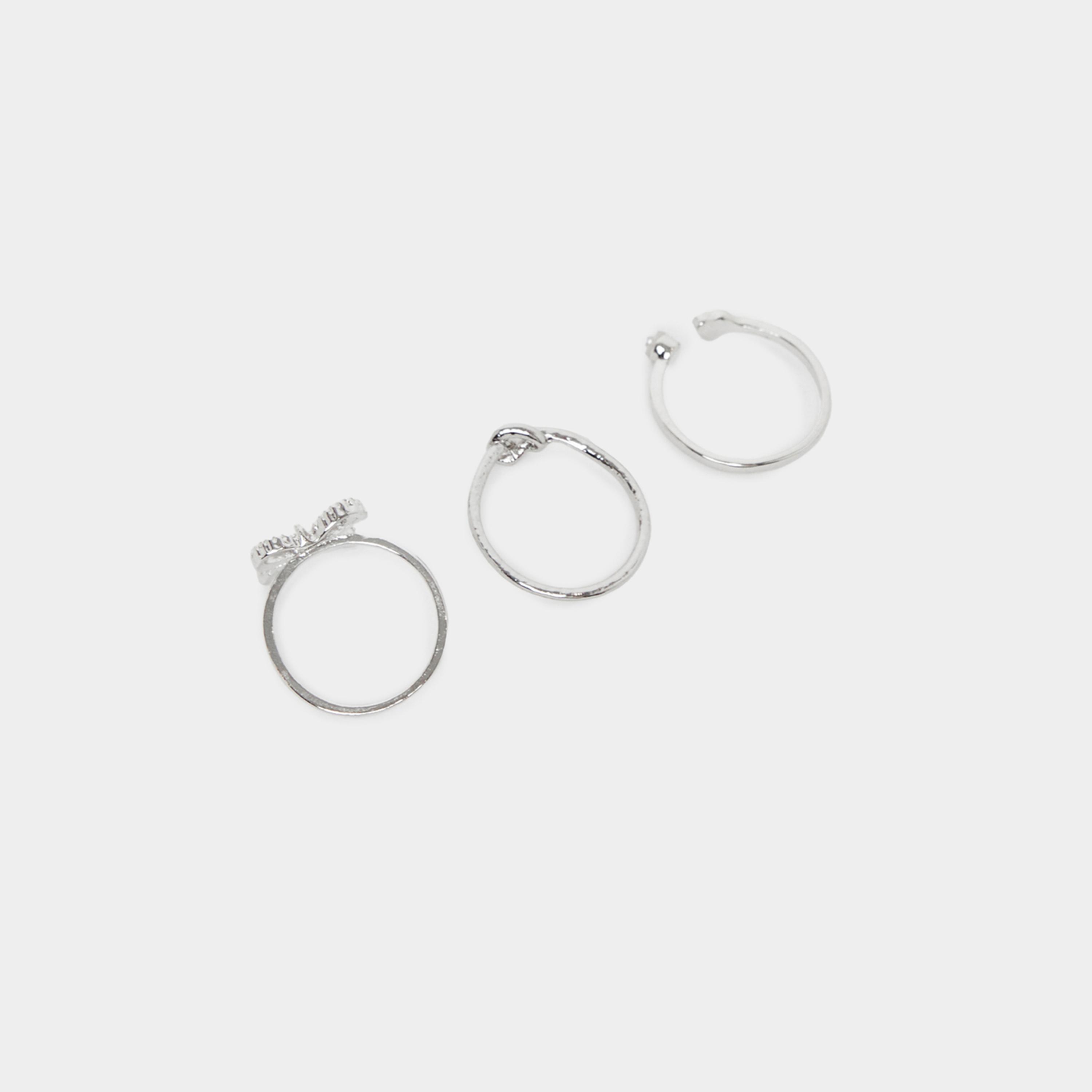 ستايلي - مجموعة من 5 قطع - خواتم مزينة بشرائط-women-watchesandjewellery-jewellery-rings-image-3