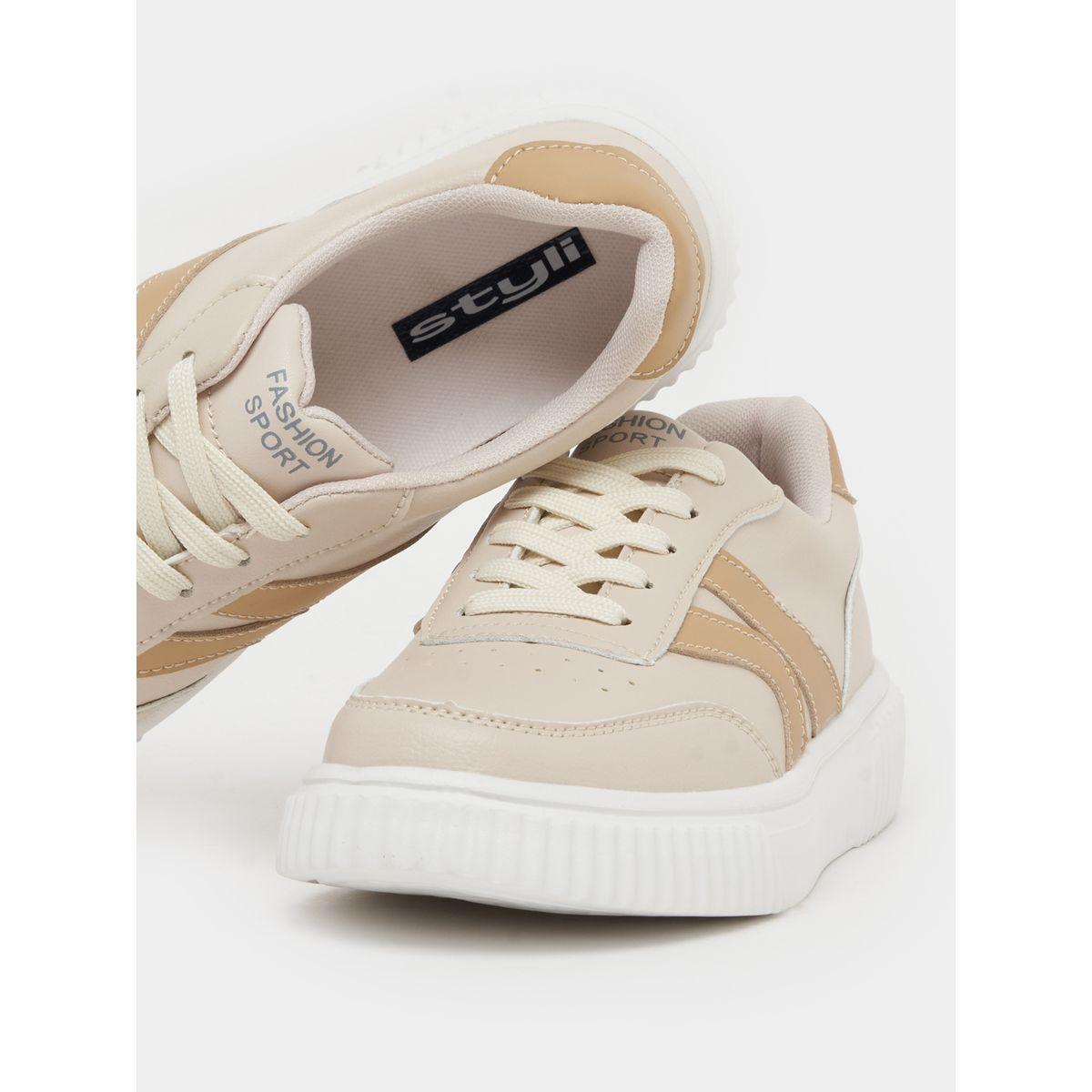 Styli Colorblock Lace Up Platform Sole Sneakers-women-shoes-sneakers-image-3