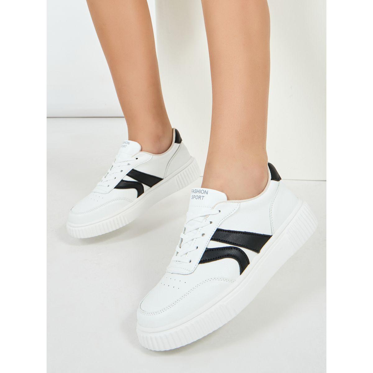 Styli Platform Sole Lace-Up Sneakers-women-shoes-sneakers-image-1