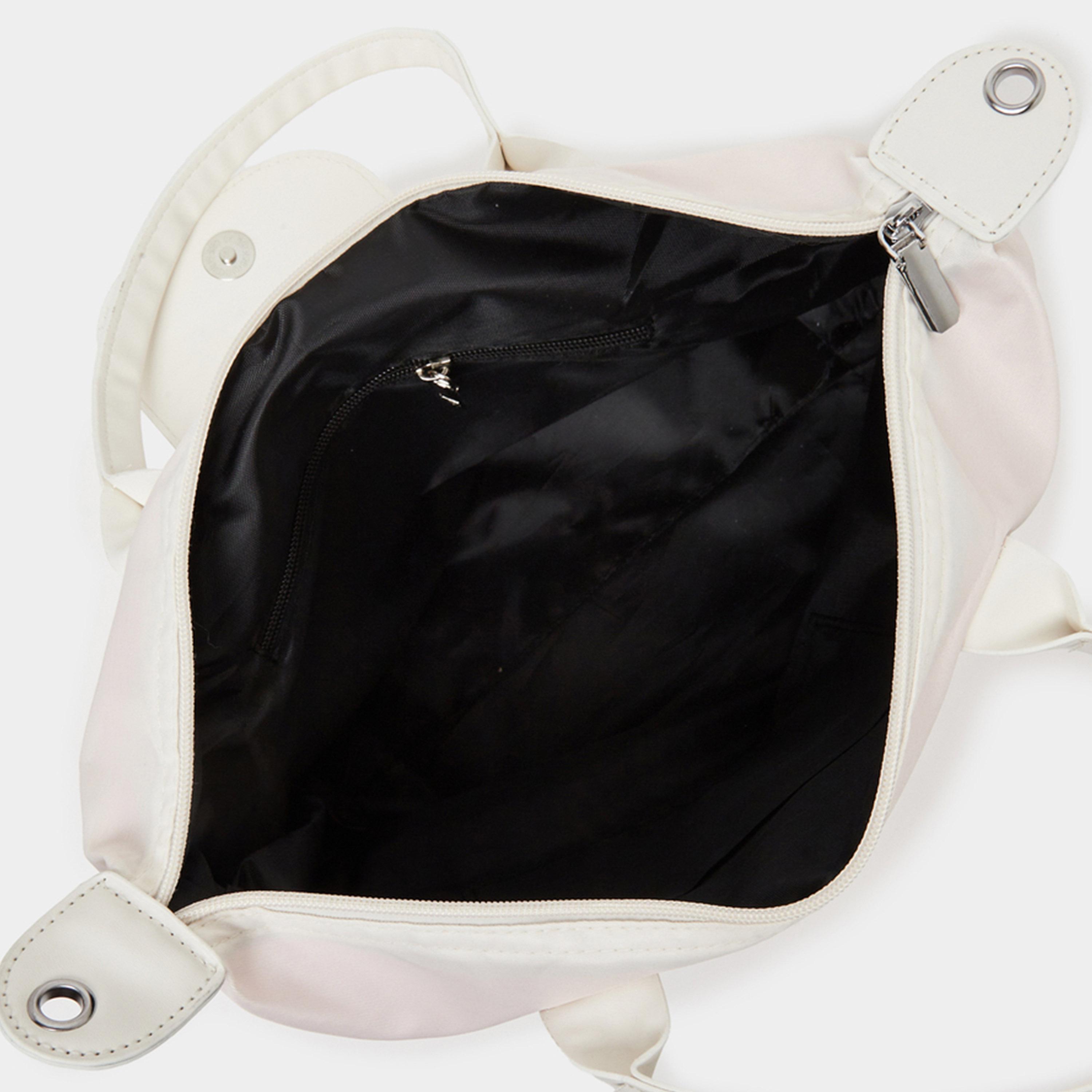 ستايلي - حقيبة رياضية سادة مع زر وطية-women-bagsandwallets-handbags-image-6