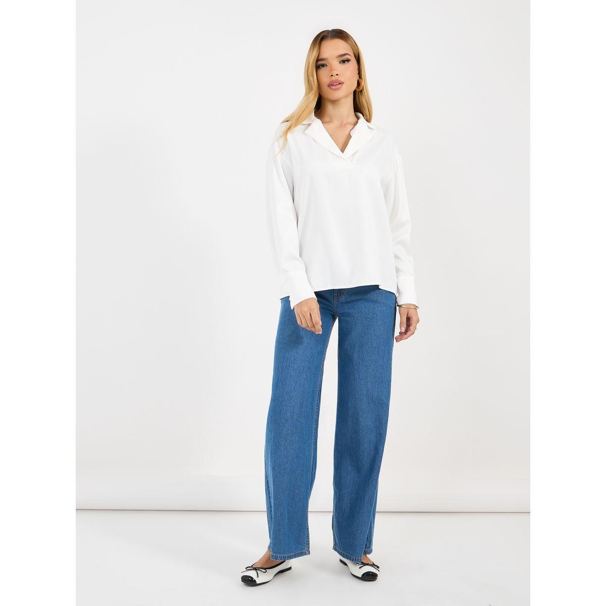 بلوزة بياقة مطوية وأكمام طويلة-women-clothing-shirtsandblouses-blouses-image-3