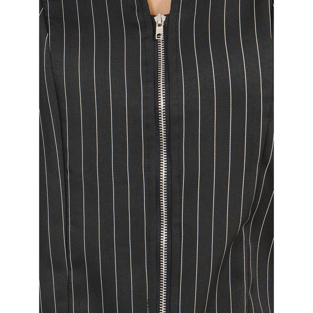 Styli Striped Front Zip Through Collared Shirt-women-clothing-shirtsandblouses-shirts-image-3