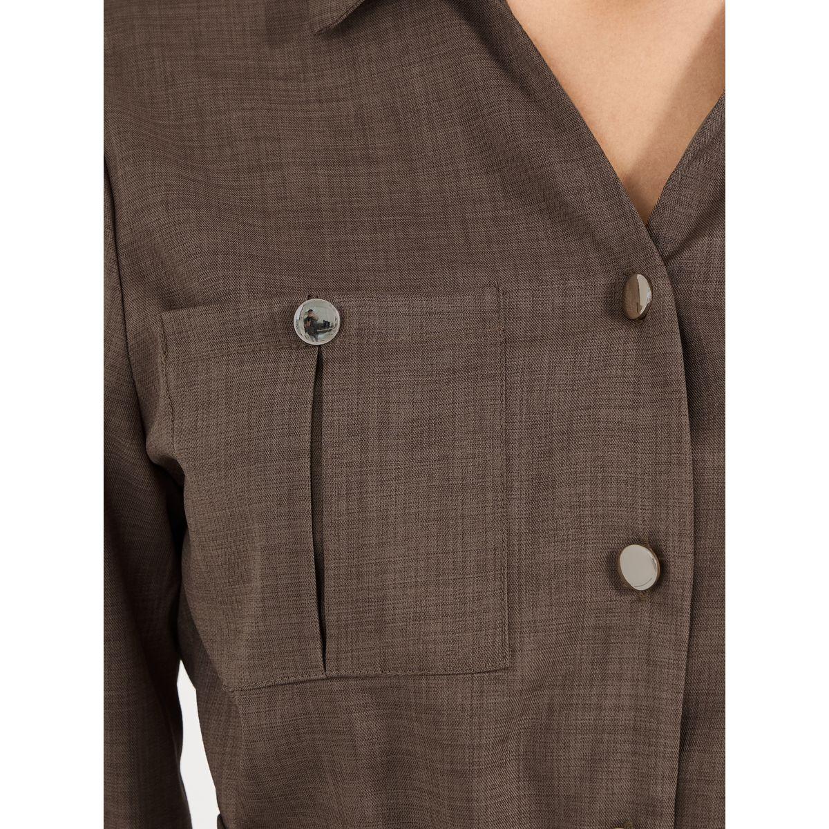 بلوزة بياقة وأزرار مع حزام خصر-women-clothing-shirtsandblouses-shirts-image-3