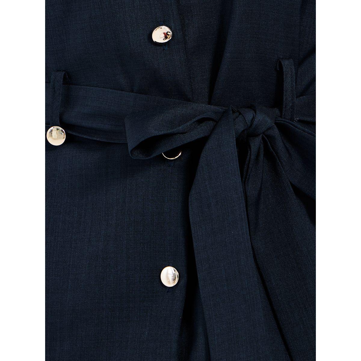 Styli Buttoned Collared Shirt with Tie Belt-women-clothing-shirtsandblouses-shirts-image-3
