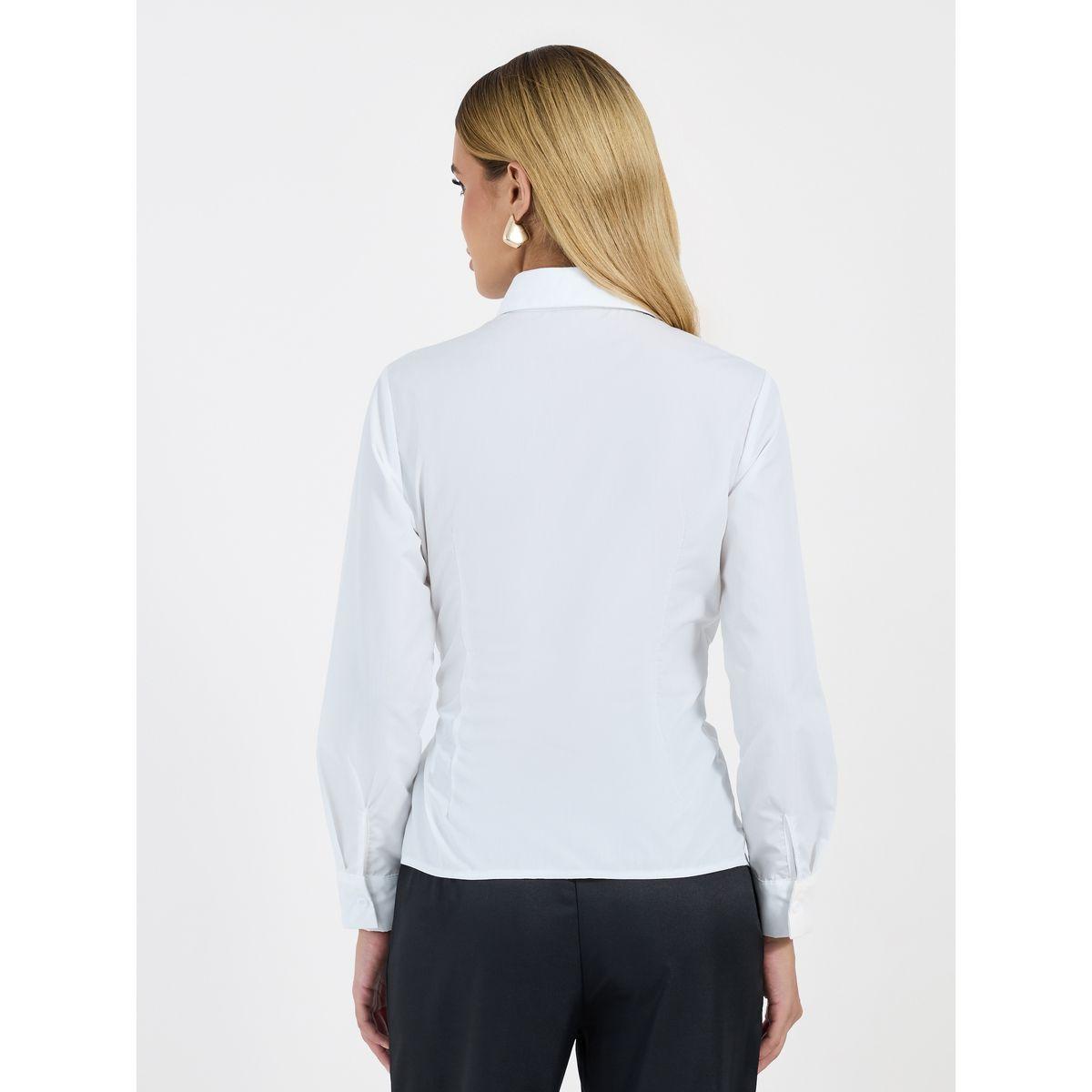 Styli Solid Asymmetric Hem Shirt with Wrap Detail-women-clothing-shirtsandblouses-shirts-image-4