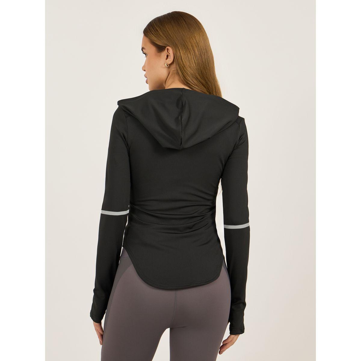 جاكيت مزين بأشرطة عاكسة للضوء وياقة هودي-women-clothing-sportswearandactivewear-coatsandjackets-jackets-image-4