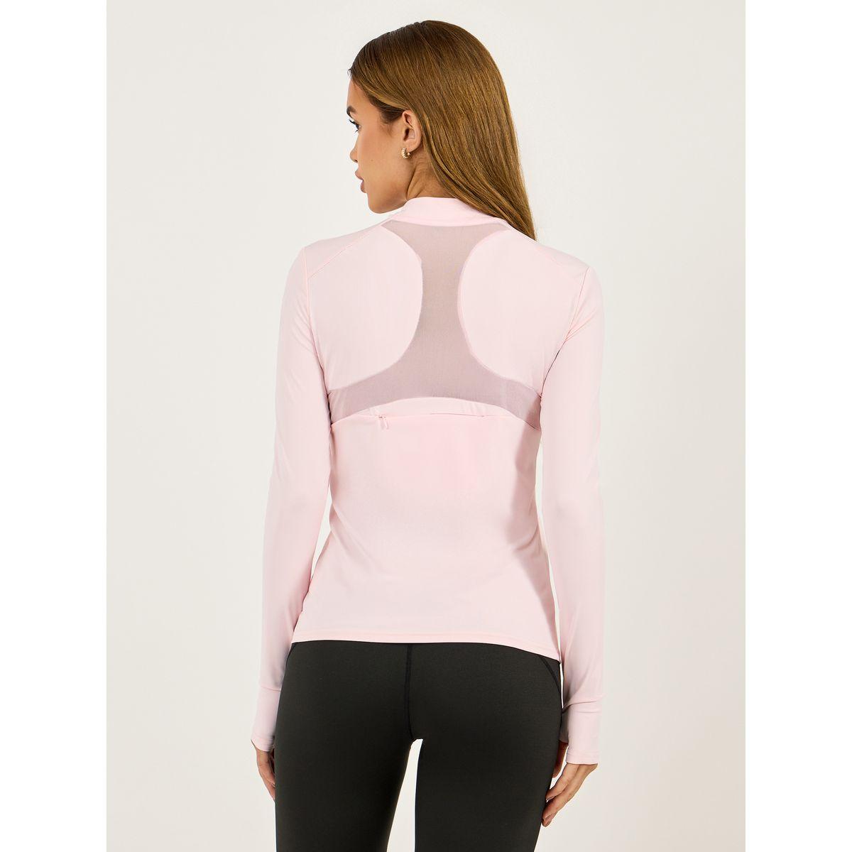 Styli Active Racerback Mesh & Zip Pocket Detail Half Zip Up Top-women-clothing-sportswearandactivewear-tshirtsandvests-image-4