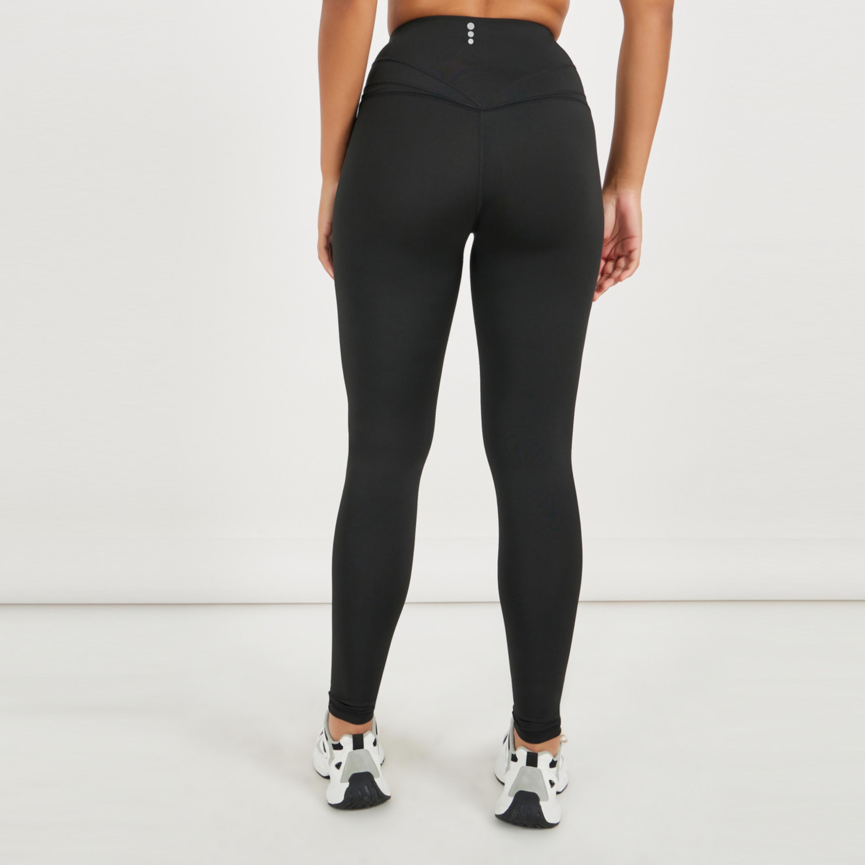 ستايلي - ليقنز بخياطة وخصر V من الخلف مع تفاصيل عاكسة-women-clothing-sportswearandactivewear-bottoms-joggersandtrackpants-image-3
