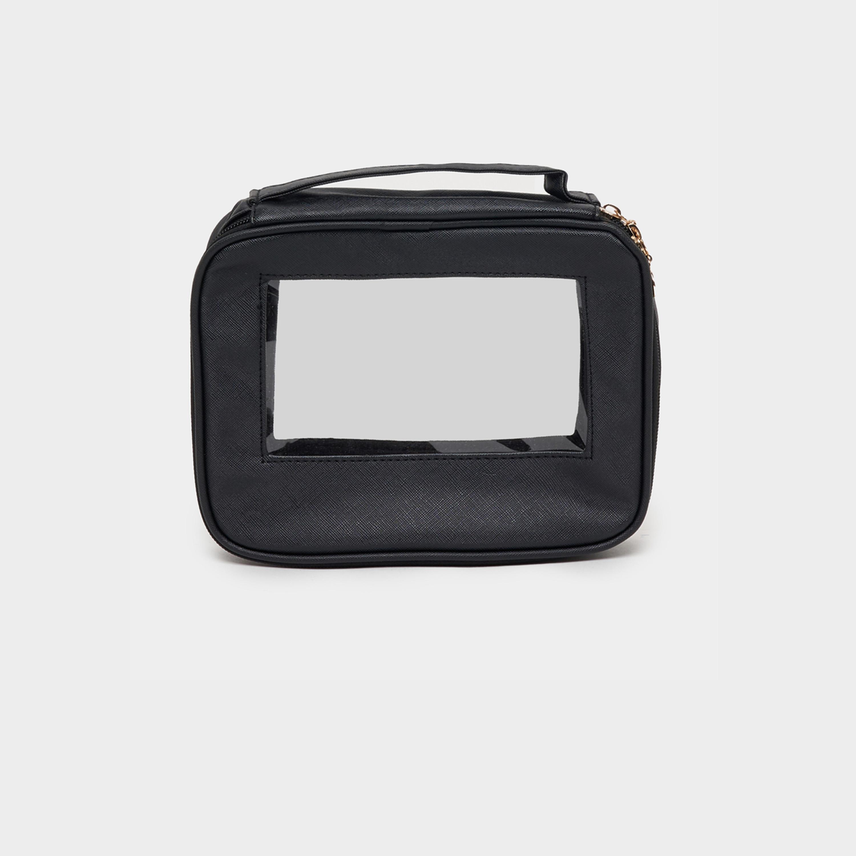 Styli Transparent Insert Washbag with Zip Closure-women-bagsandwallets-handbags-image-1