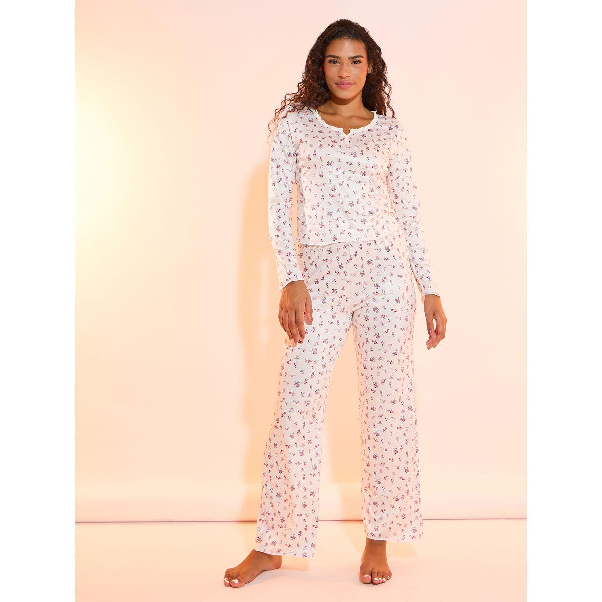 Take Two Ditsy Print Top and Pyjama Set-women-clothing-nightwear-pyjamas-longsets-image-1