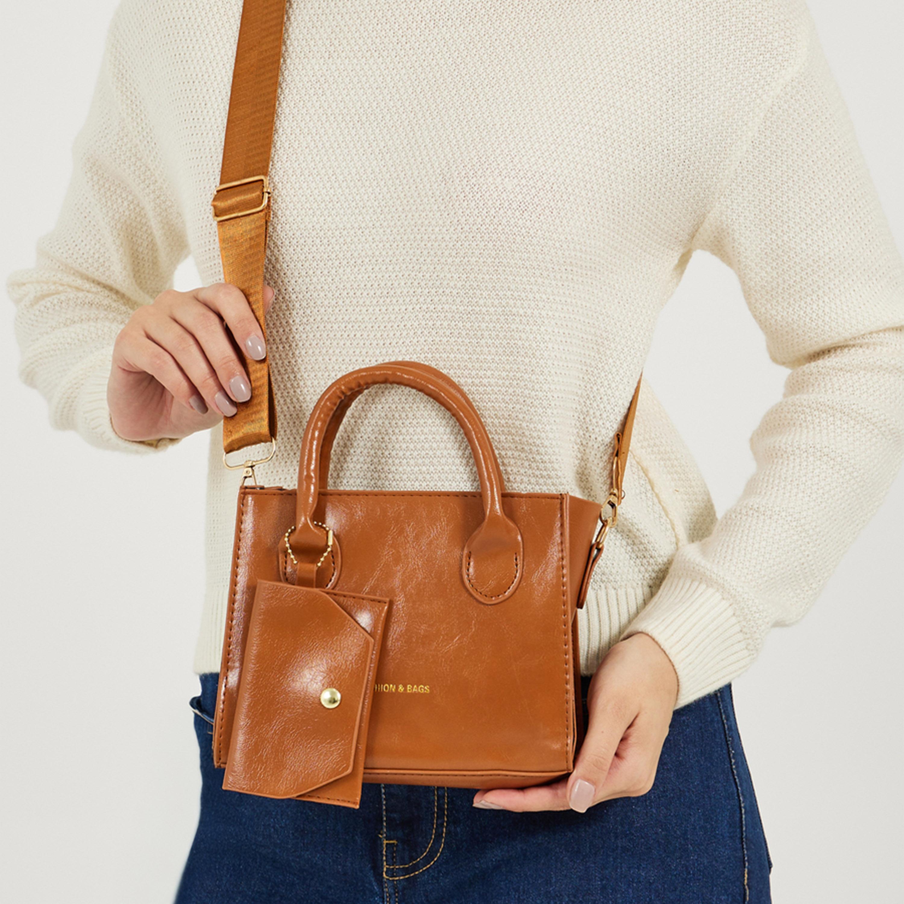 ستايلي - حقيبة كتف منقوشة بحزام قابل للتعديل-women-bagsandwallets-handbags-image-2