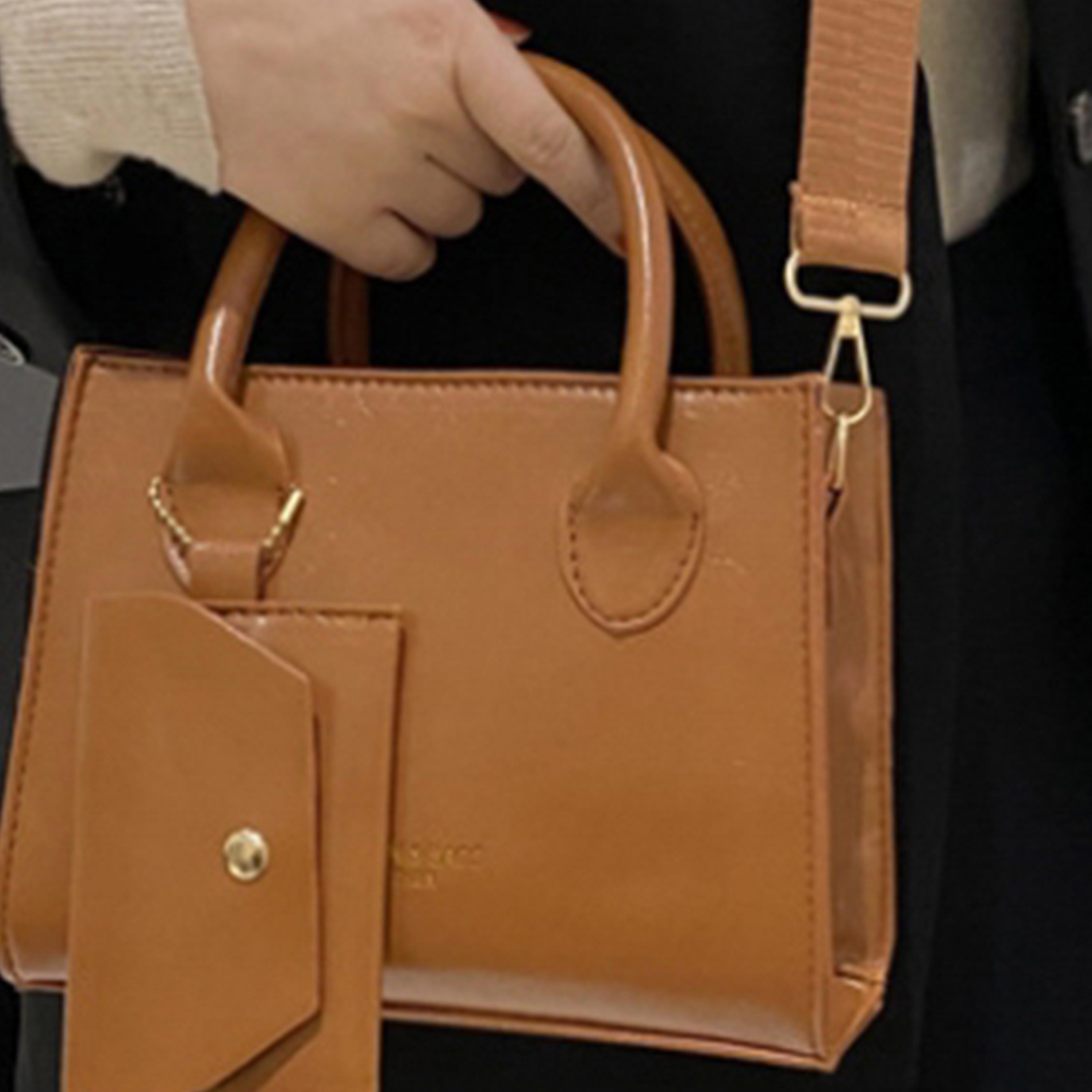Styli Textured Satchel Bag with Adjustable Strap-women-bagsandwallets-handbags-image-7