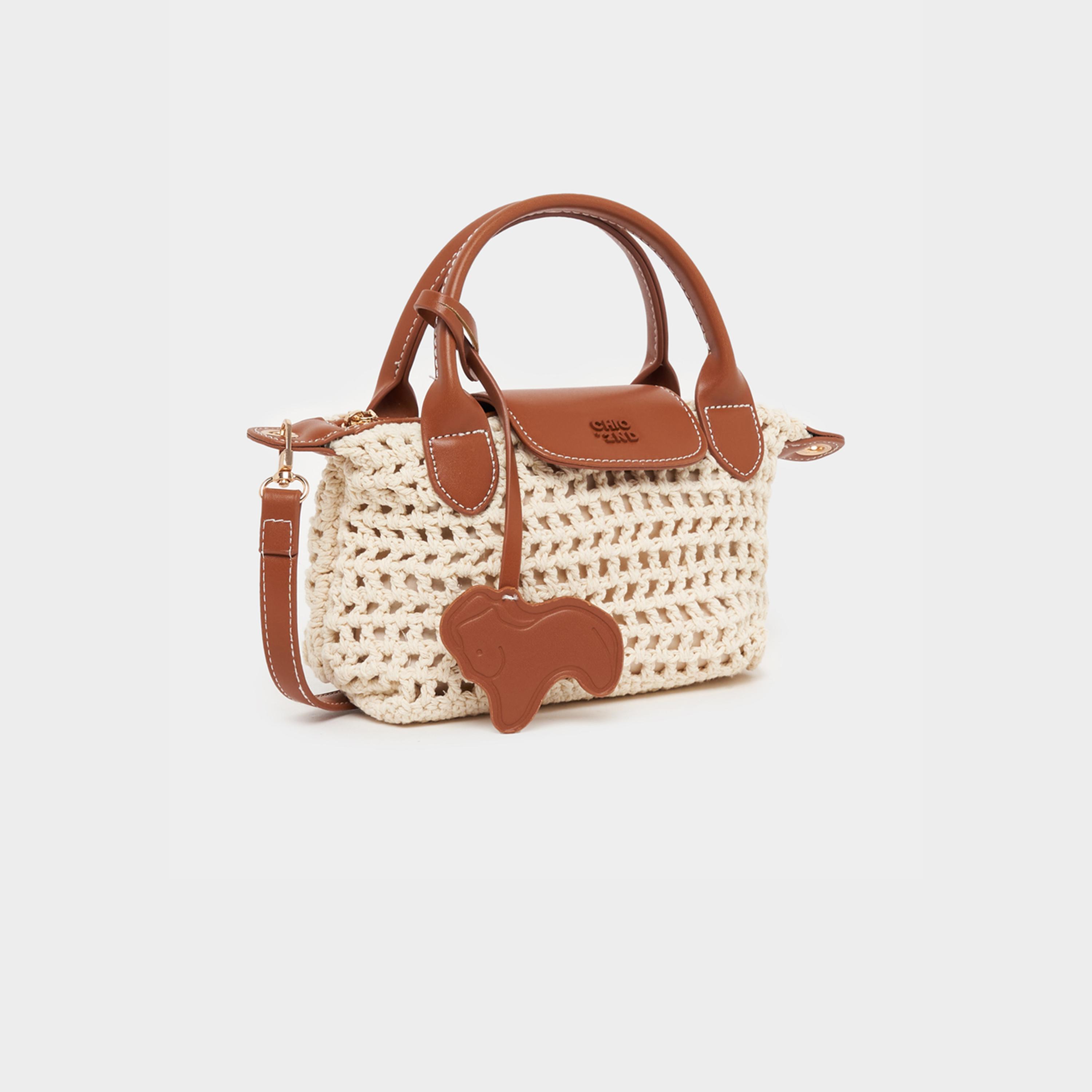 Styli Charm Drop Crochet Handbag with Top Handle-women-bagsandwallets-handbags-image-1