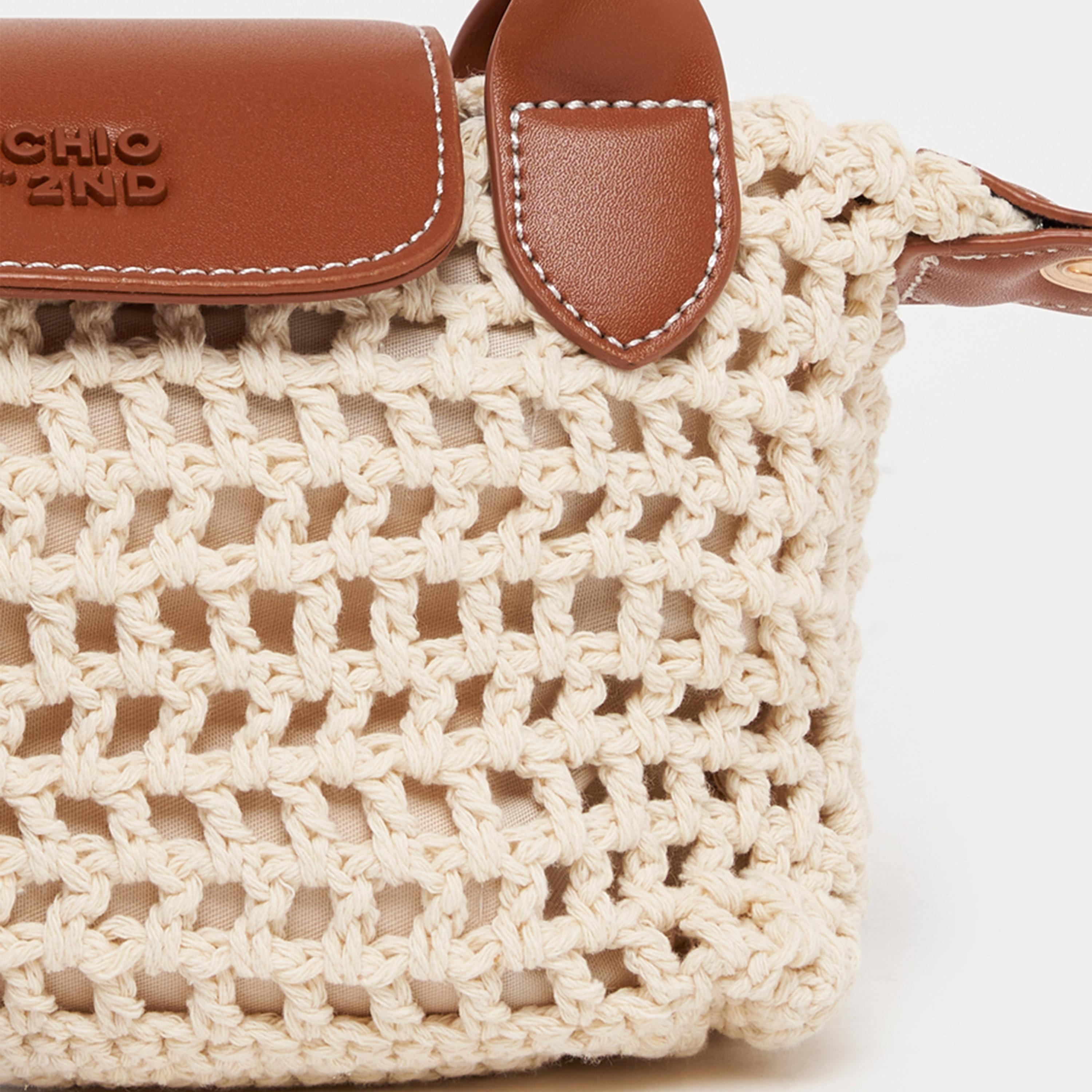 ستايلي - حقيبة يد كروشيه بتعليقة مع مقبض علوي-women-bagsandwallets-handbags-image-3