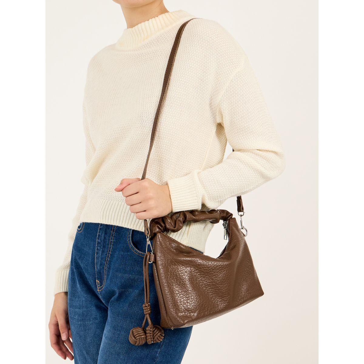 Styli Twisted Top Handle Handbag with Adjustable Strap-women-bagsandwallets-handbags-image-2