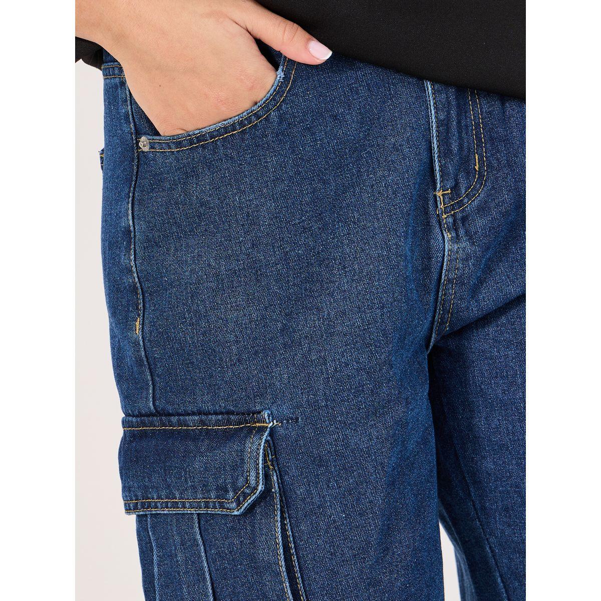 شورت كارجو دنيم بقصة مريحة-women-clothing-bottoms-shorts-image-4