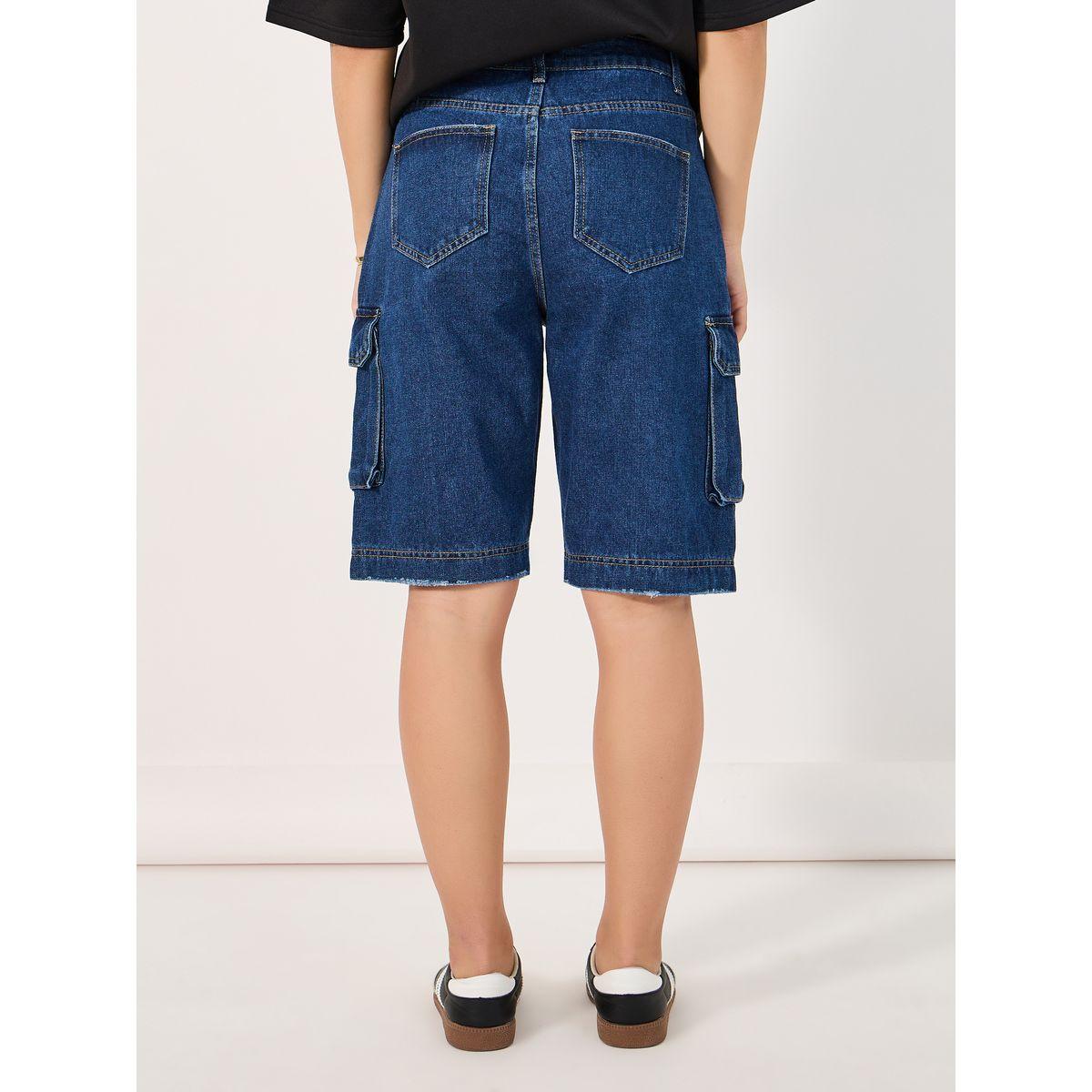 شورت كارجو دنيم بقصة مريحة-women-clothing-bottoms-shorts-image-5