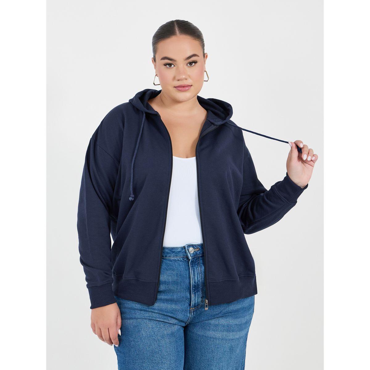 Styli Plus Size Oversized Longline Zip Through Hoodie-women-winterwear-hoodiesandsweatshirts-hoodies-image-1