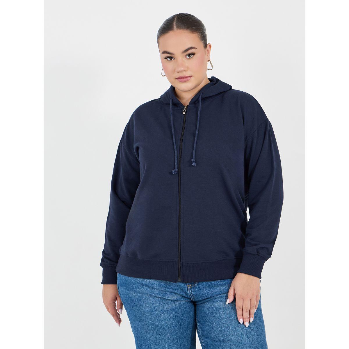 Styli Plus Size Oversized Longline Zip Through Hoodie-women-winterwear-hoodiesandsweatshirts-hoodies-image-2