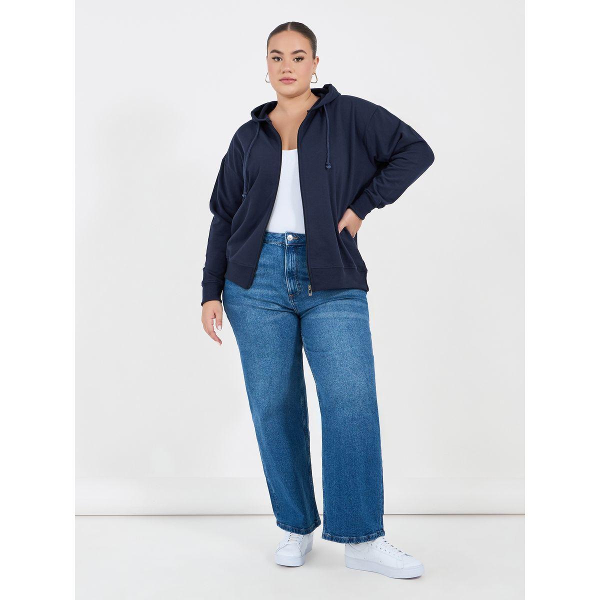 Styli Plus Size Oversized Longline Zip Through Hoodie-women-winterwear-hoodiesandsweatshirts-hoodies-image-3