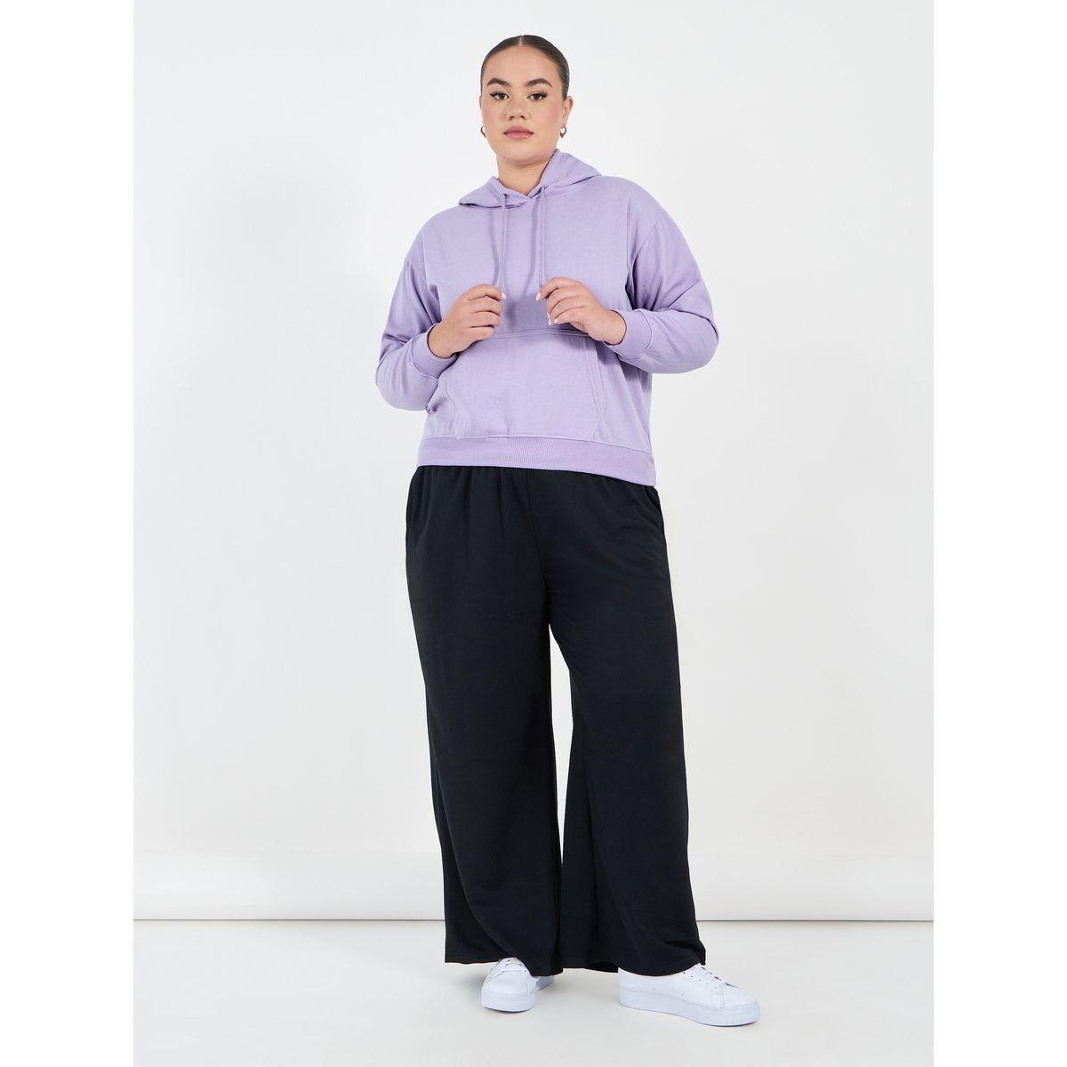 Styli Plus Size Regular Fit Regular Length Plain Hoodie-women-winterwear-hoodiesandsweatshirts-hoodies-image-2