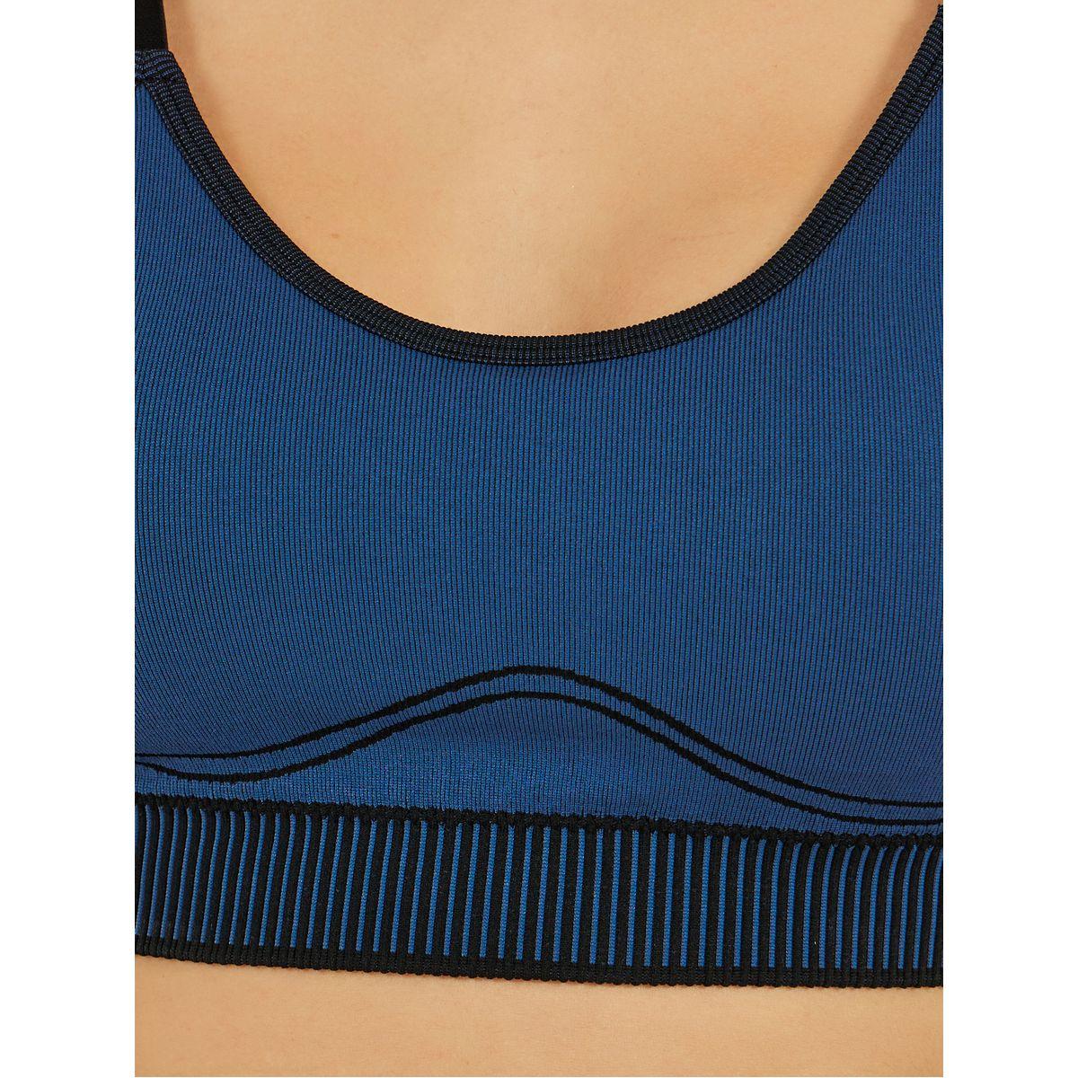Textured Contrast Waist Detail Padded Sports Bra & Leggings Set-sports-women-clothing-trackpantsandtracksuits-image-3