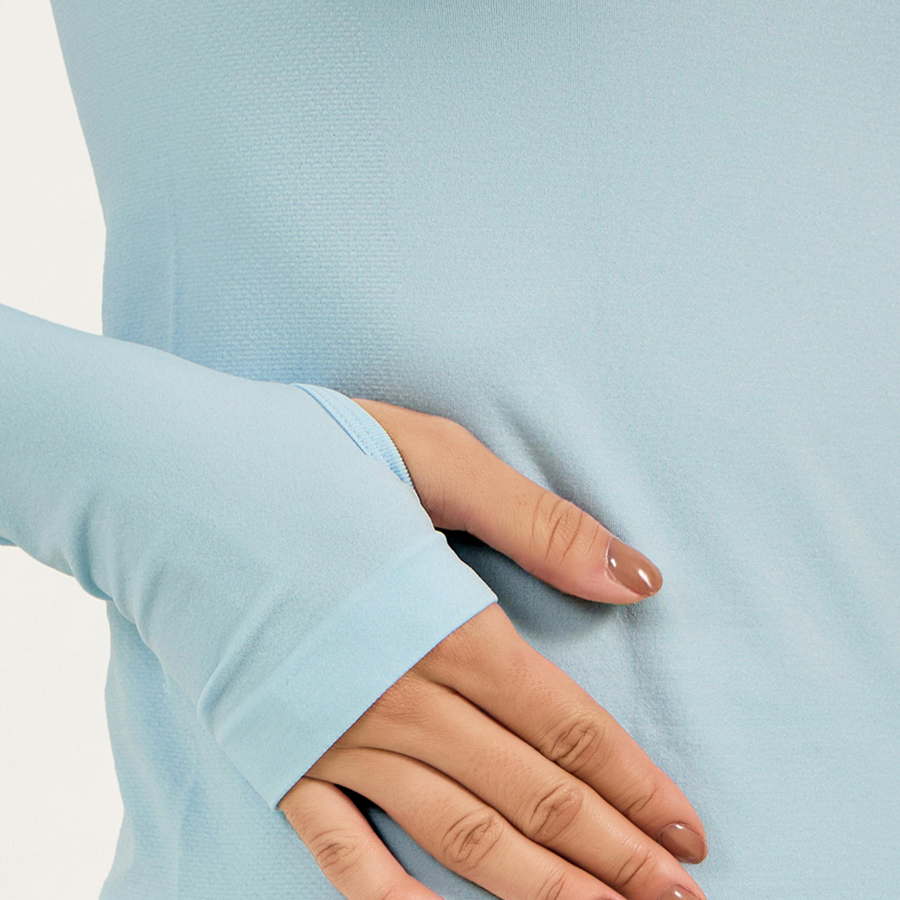 Styli Active Seamless Thumbhole Detail Long Sleeves Top-women-clothing-tshirts-image-3