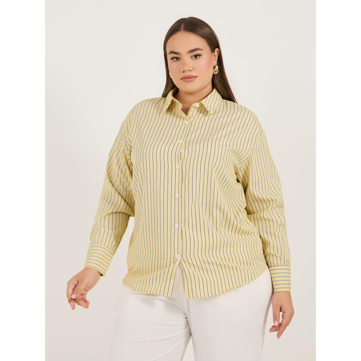 Styli Plus Size Oversized Striped Long Sleeve Shirt-women-clothing-shirtsandblouses-shirts-image-3