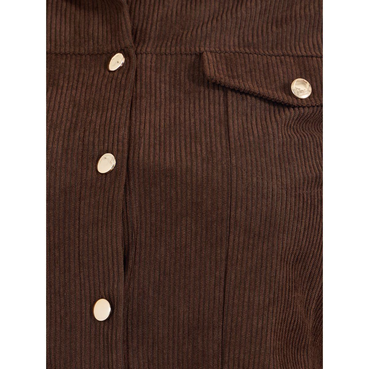 بلوزة كوردروي بمقاس كبير وأزرار معدنية-women-clothing-shirtsandblouses-shirts-image-3