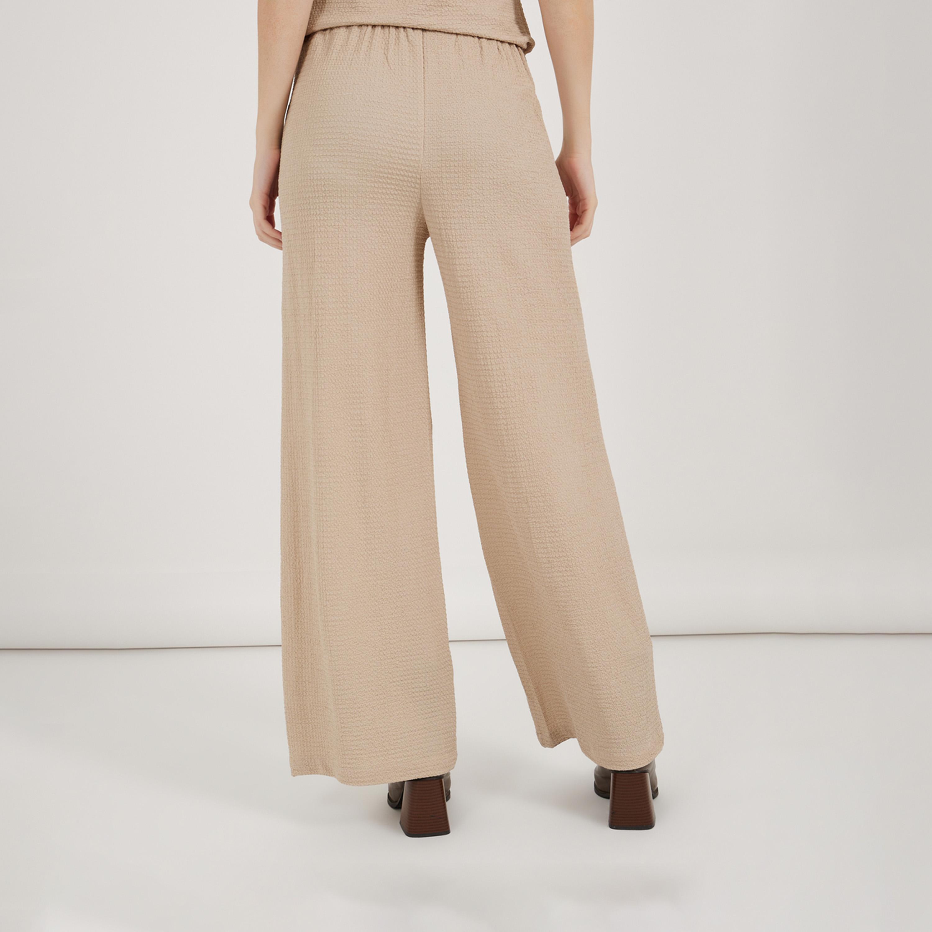 Styli Textured Wide Leg Pants With Elastic Waistband-women-clothing-bottoms-trousers-image-5