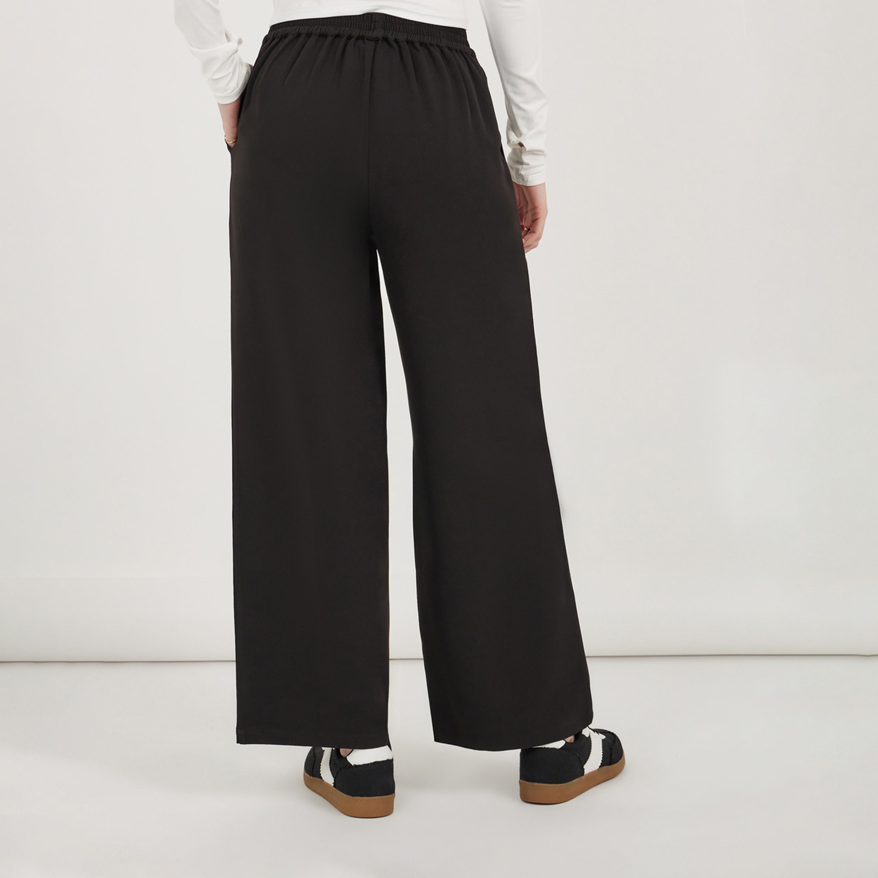 ستايلي - بنطال بخصر مرتفع وقصة ضيقة مع حزام خصر برباط-women-clothing-bottoms-trousers-image-4