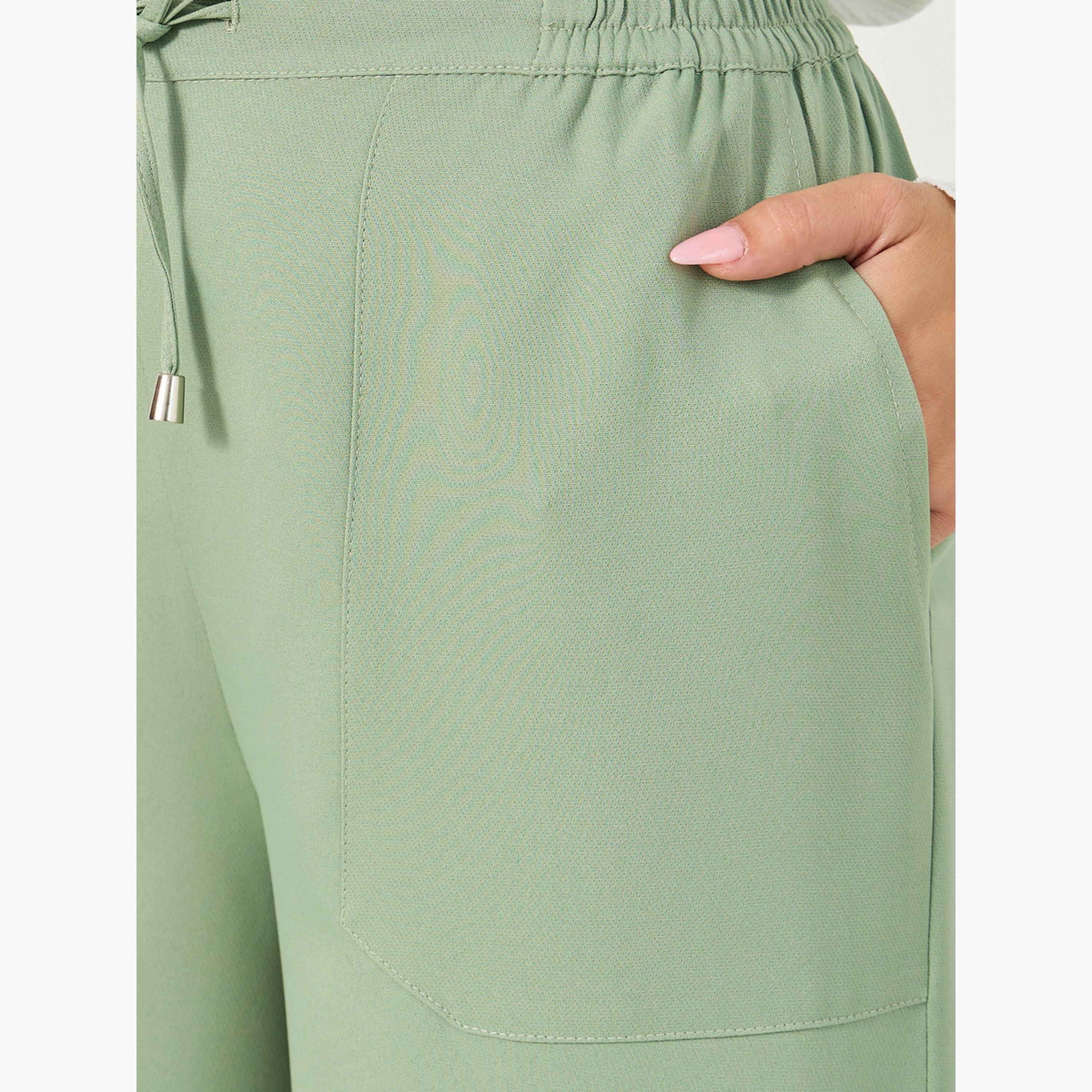 Styli High Rise Tapered Pants with Drawstring Waistband Detail-women-clothing-bottoms-trousers-image-3