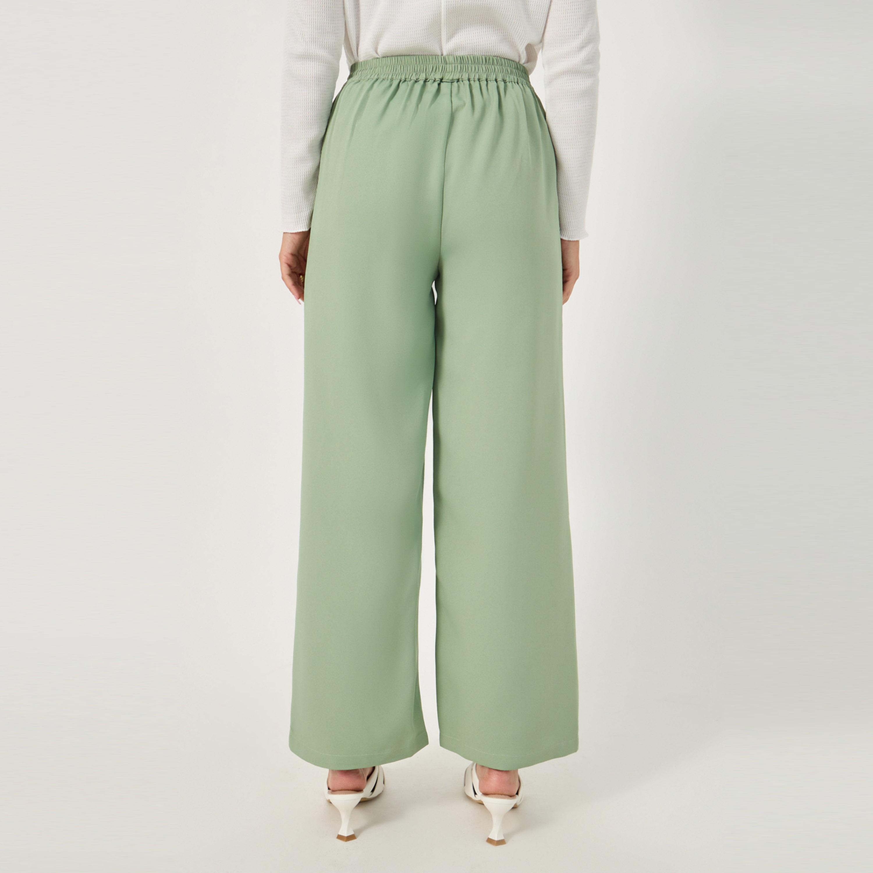 Styli High Rise Tapered Pants with Drawstring Waistband Detail-women-clothing-bottoms-trousers-image-4