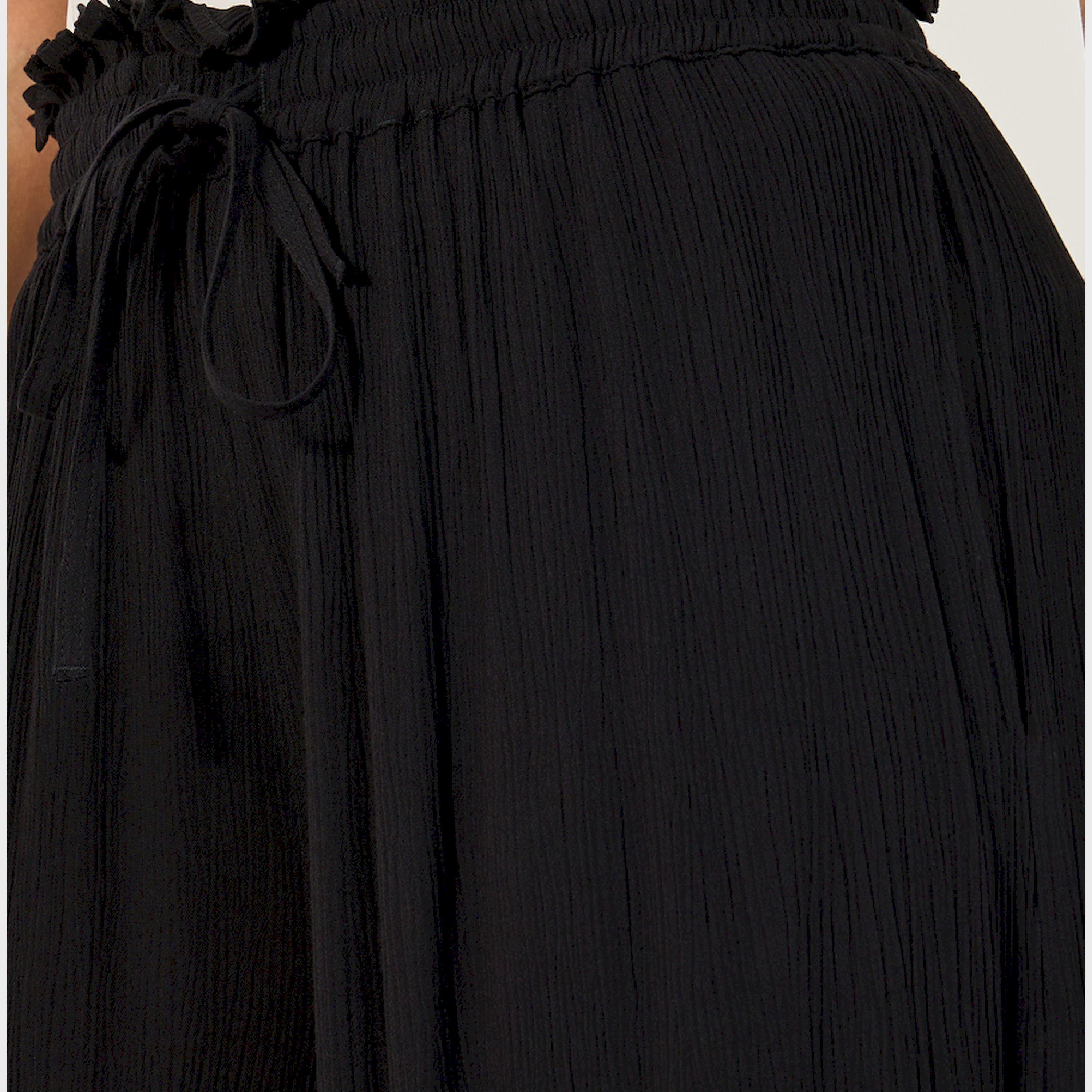 ستايلي - بنطال واسع الساق بحزام خصر مموج ككيس الورق-women-clothing-bottoms-trousers-image-3