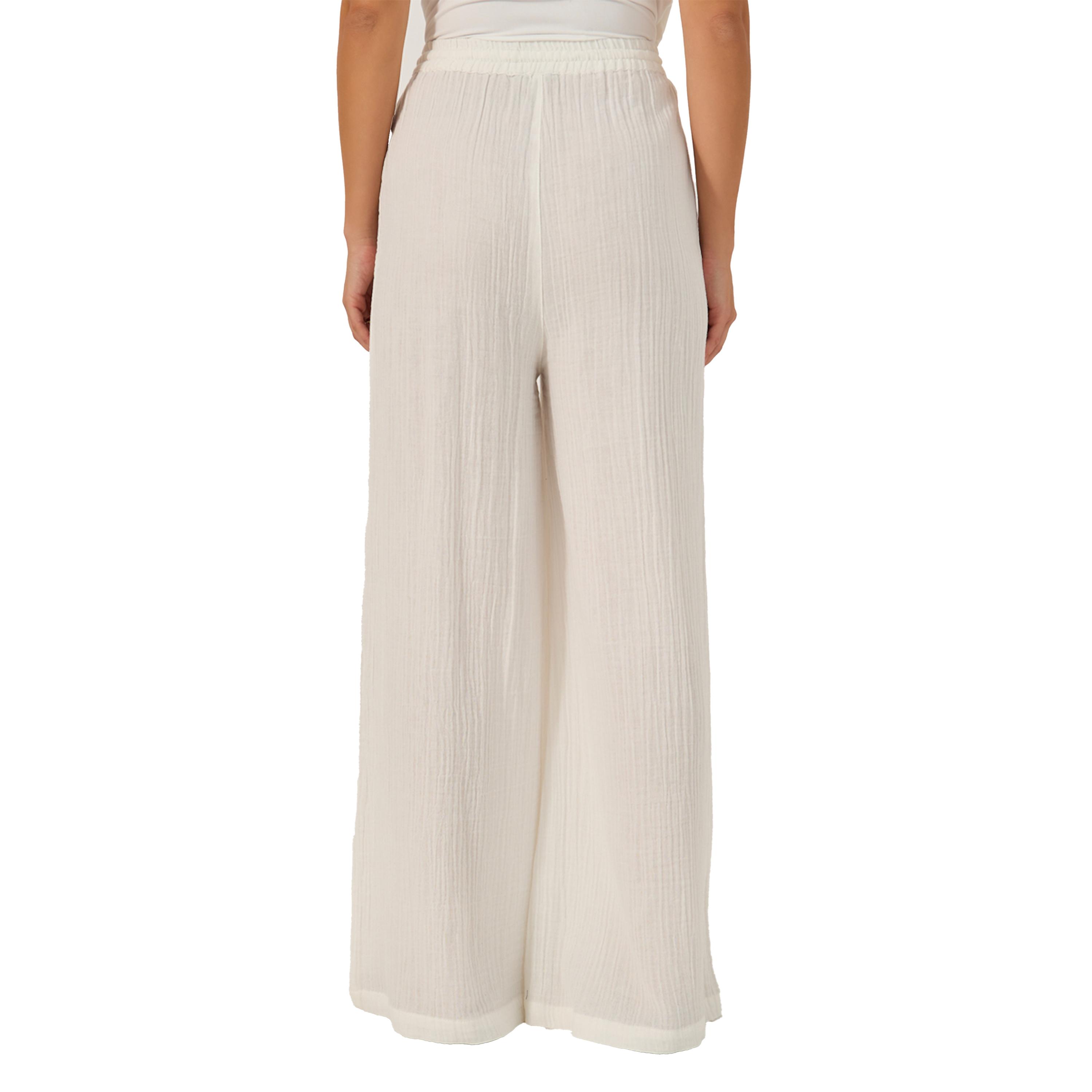 ستايلي - بنطال واسع الساق بخصر مرتفع ورباط-women-clothing-bottoms-trousers-image-4