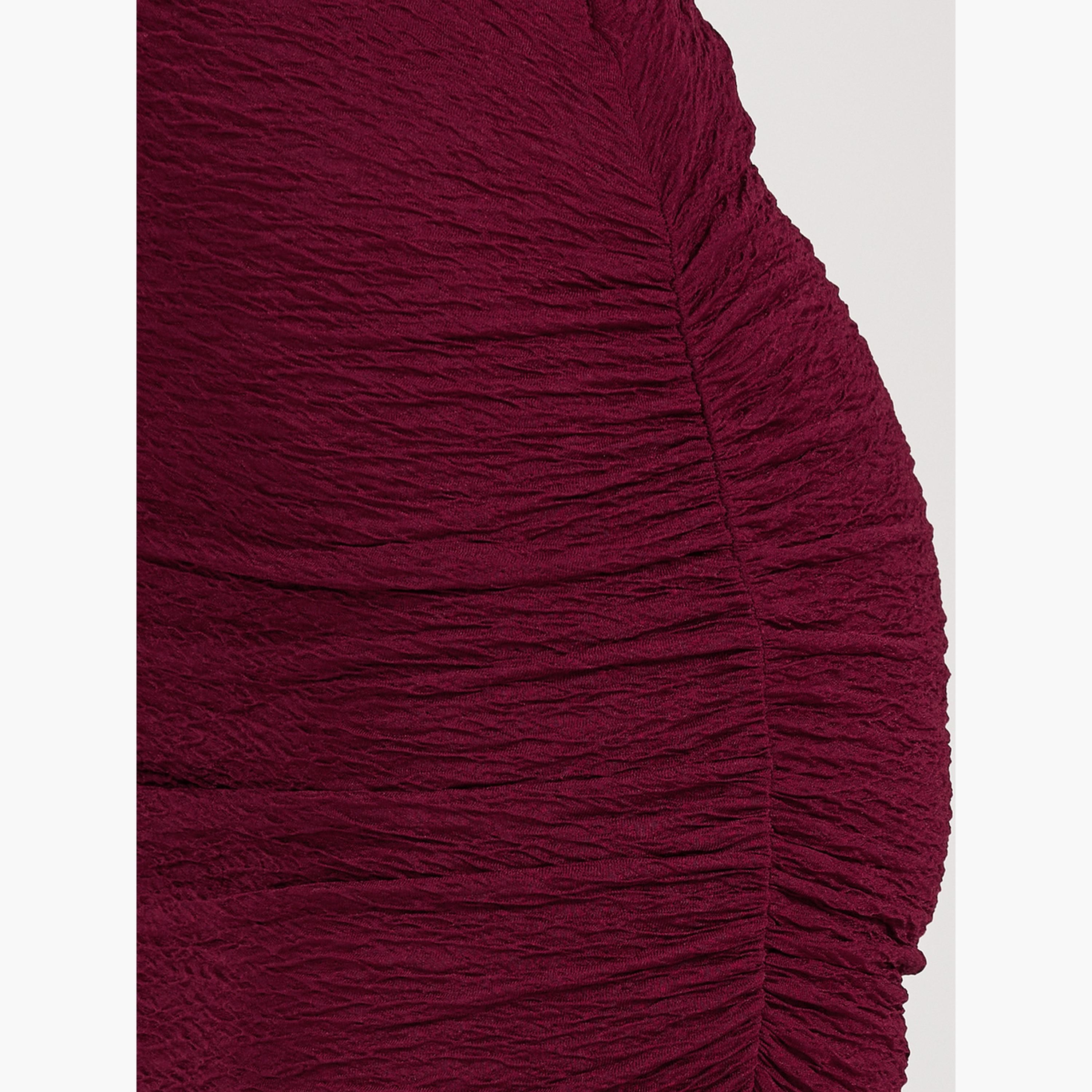 Styli Textured Knit Bodycon Maxi Skirt with Gathered Detail-women-clothing-bottoms-skirts-image-3