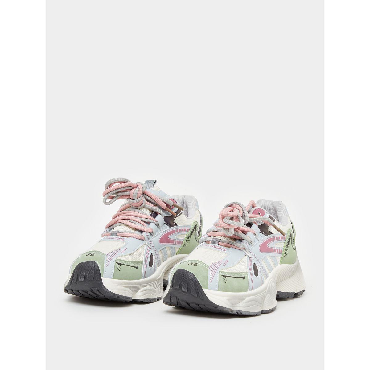 Styli Mesh Chunky Sole Lace-Up Sneakers-women-shoes-sneakers-image-3