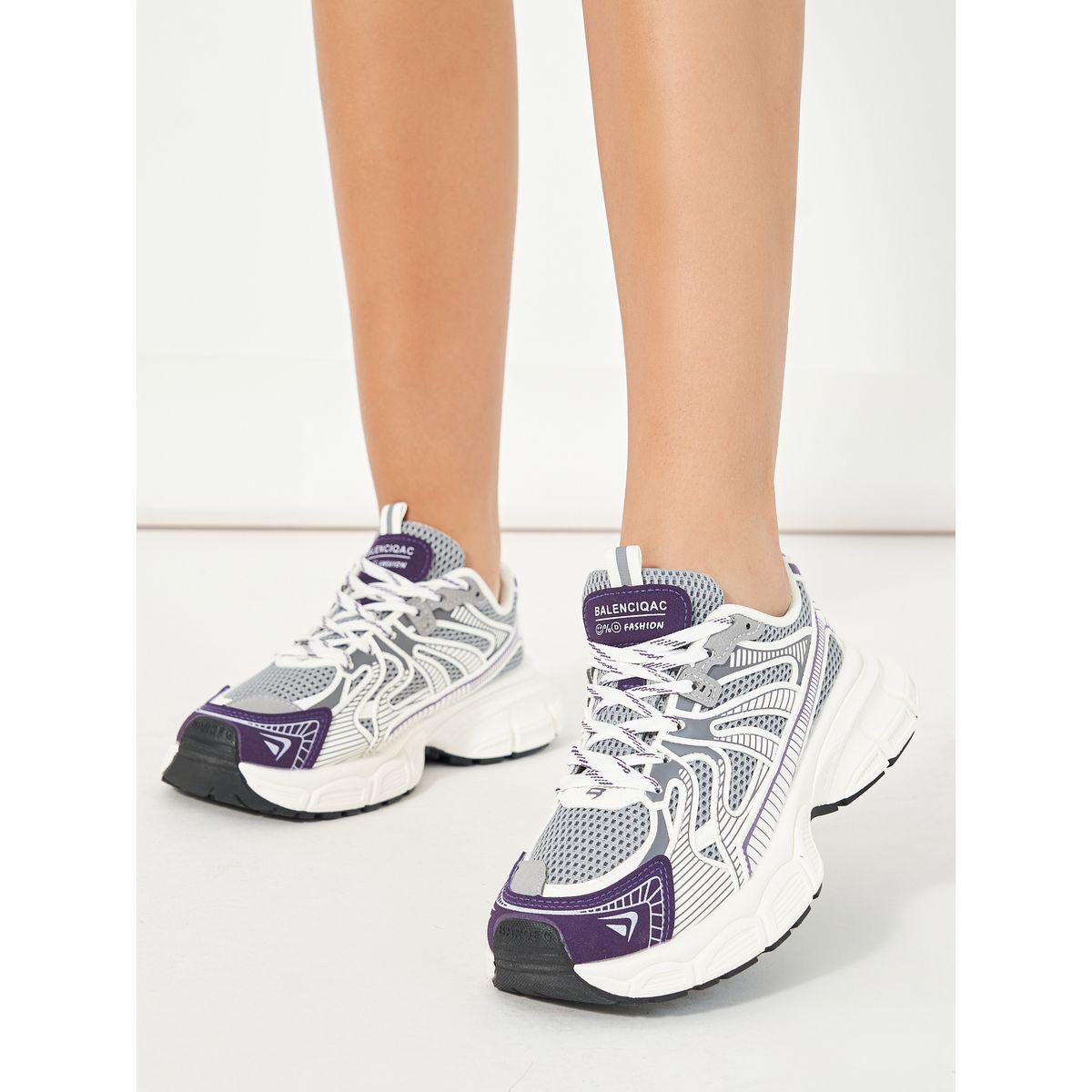 Styli Mesh Chunky Sole Lace-Up Sneakers-women-shoes-sneakers-image-1