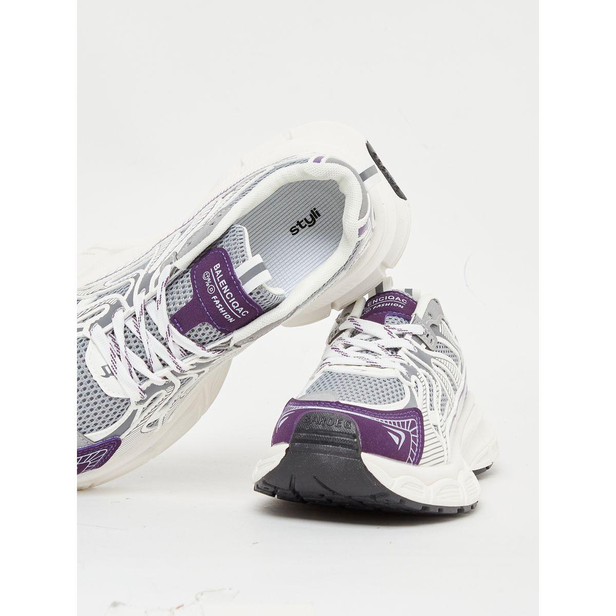 Styli Mesh Chunky Sole Lace-Up Sneakers-women-shoes-sneakers-image-4