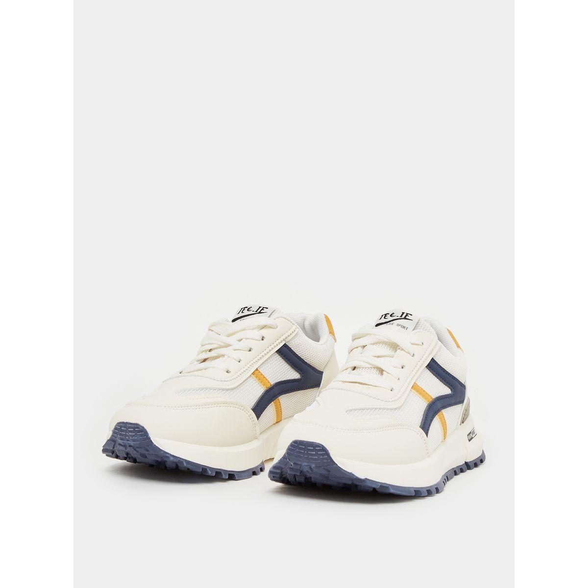 Styli Textured Lace-Up Tennis Sole Sneakers-women-shoes-sneakers-image-3