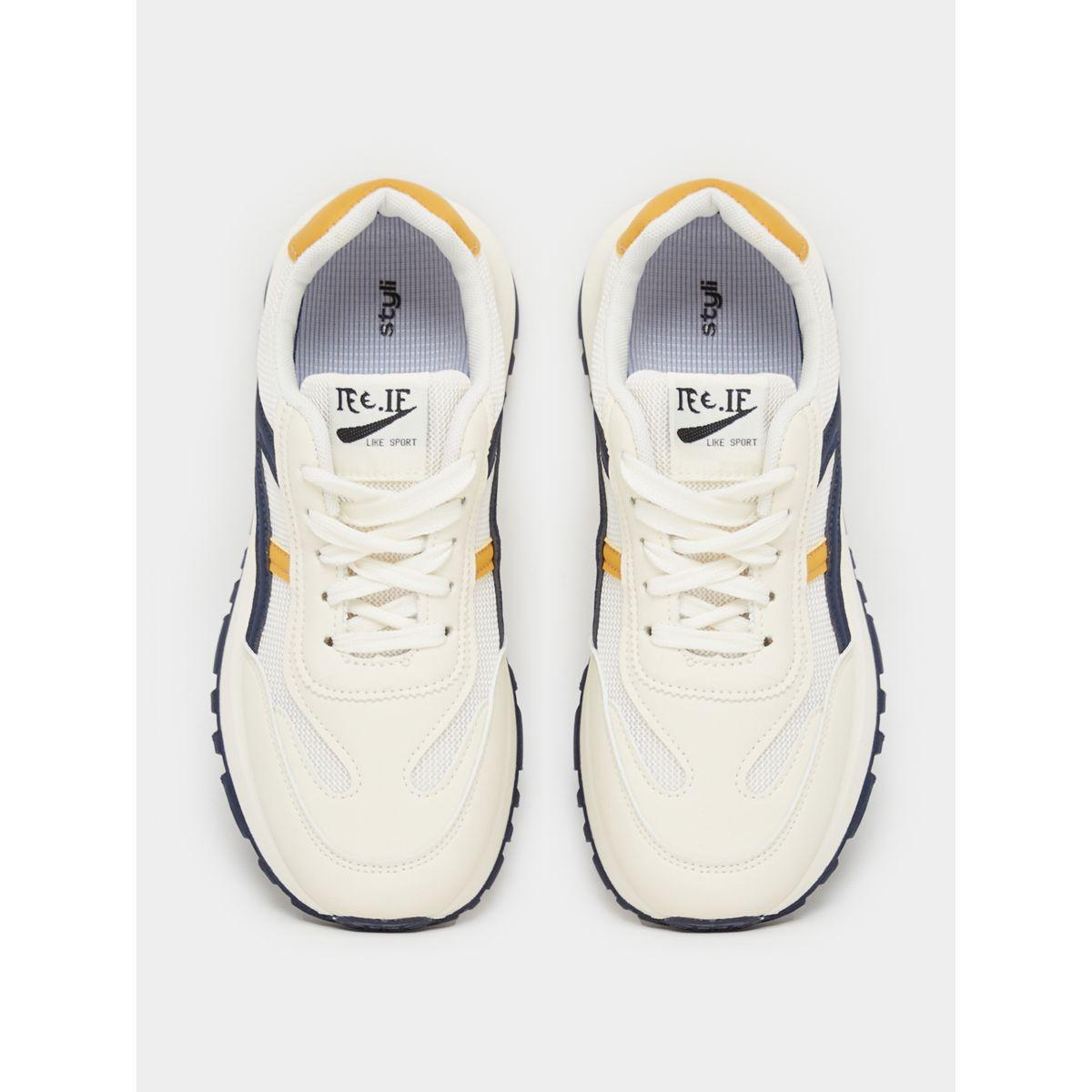 Styli Textured Lace-Up Tennis Sole Sneakers-women-shoes-sneakers-image-6