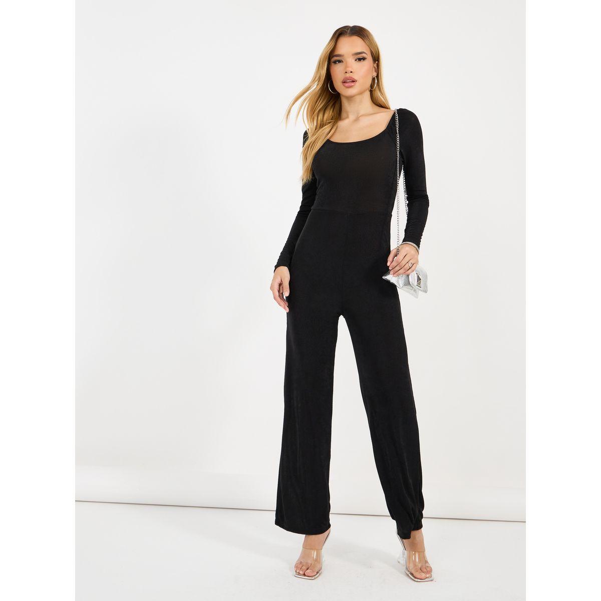 جمبسوت سادة بأرجل واسعة وأكمام طويلة-women-clothing-jumpsuits-image-2