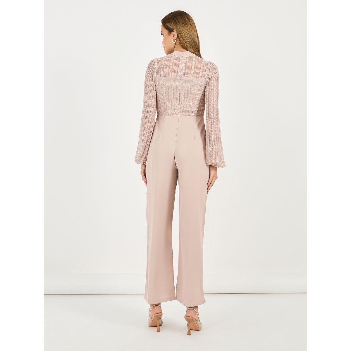 جمبسوت بأرجل واسعة وتفاصيل شبكية مع دانتيل-women-clothing-jumpsuits-image-6