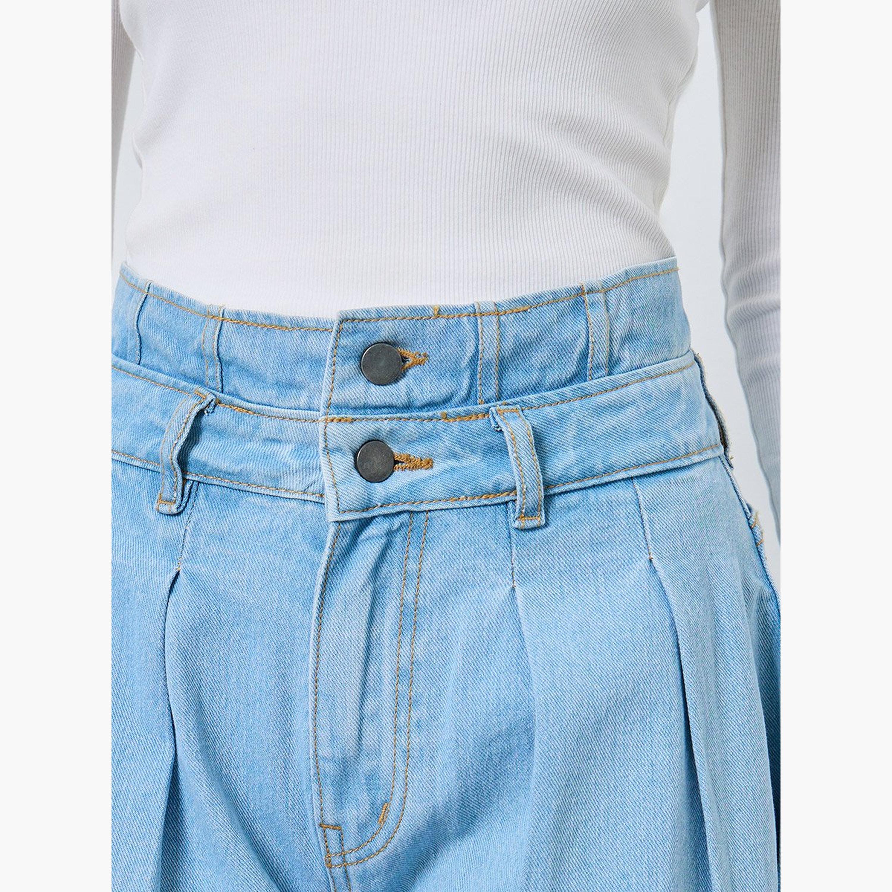 Styli Women High Rise Wide Leg Jeans with Double Waistband-women-clothing-bottoms-jeans-image-3