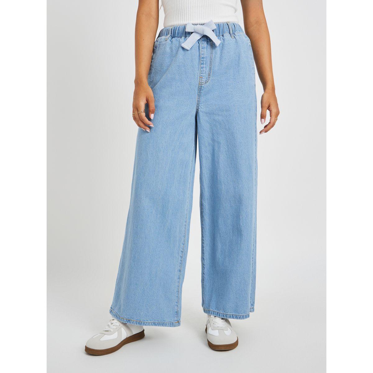 جينز بأرجل واسعة وخصر متوسط-women-clothing-bottoms-jeans-image-2