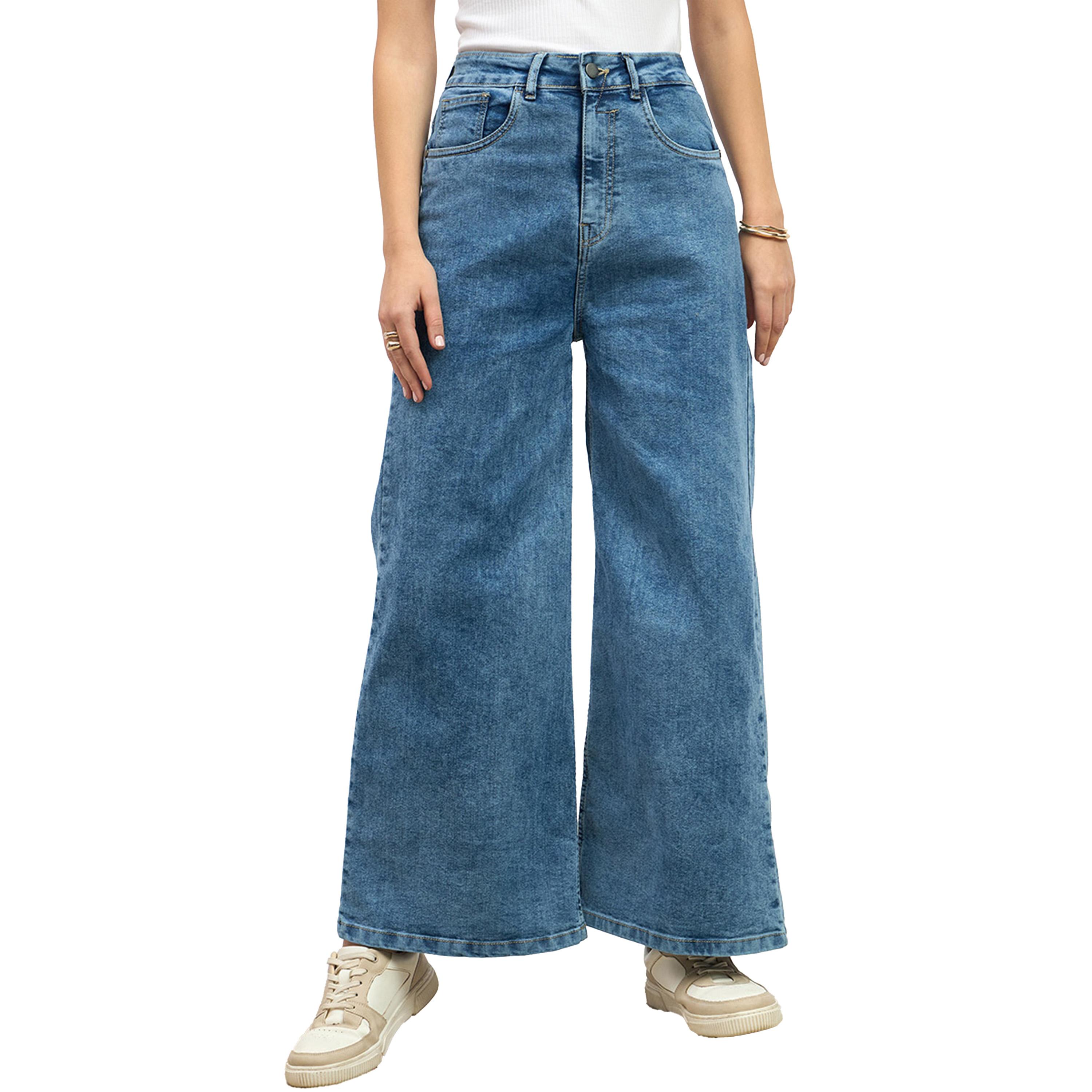 Styli High Rise Wide Leg Jeans with Pockets-women-clothing-bottoms-jeans-image-2