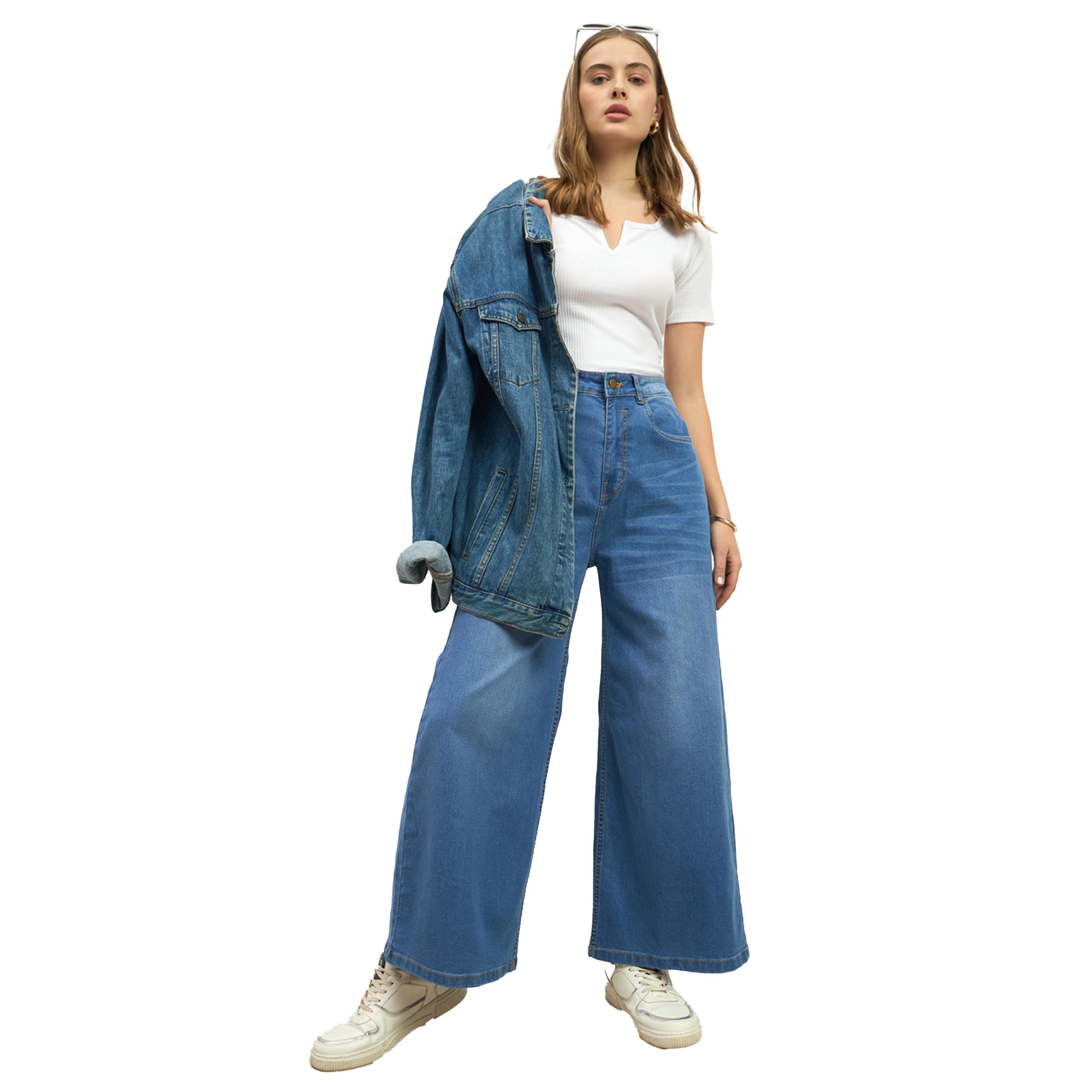 Styli High Rise Wide Leg Faded Jeans-women-clothing-bottoms-jeans-image-1