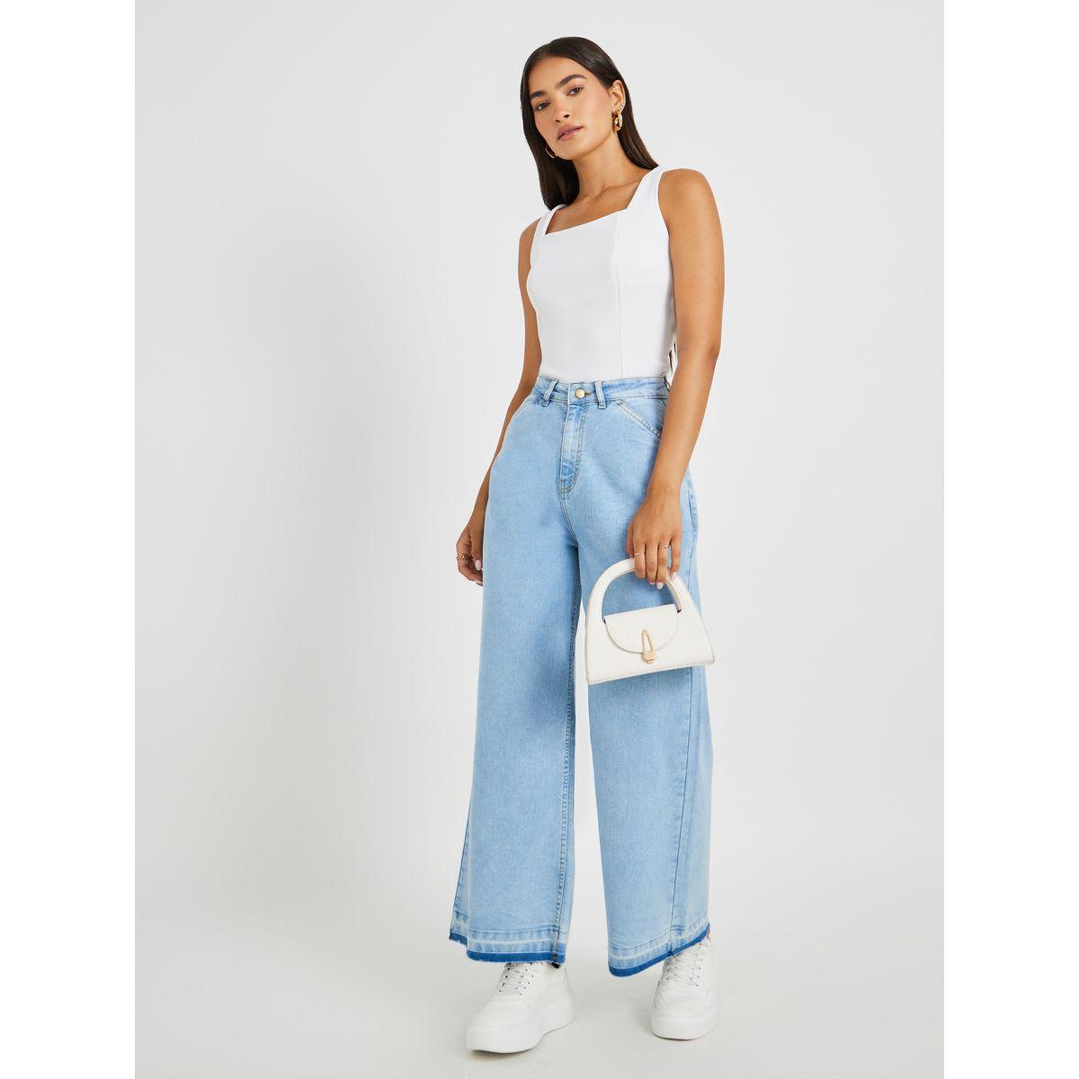 Styli Mid Rise Light Wash Wide Leg Jeans-women-clothing-bottoms-jeans-image-1