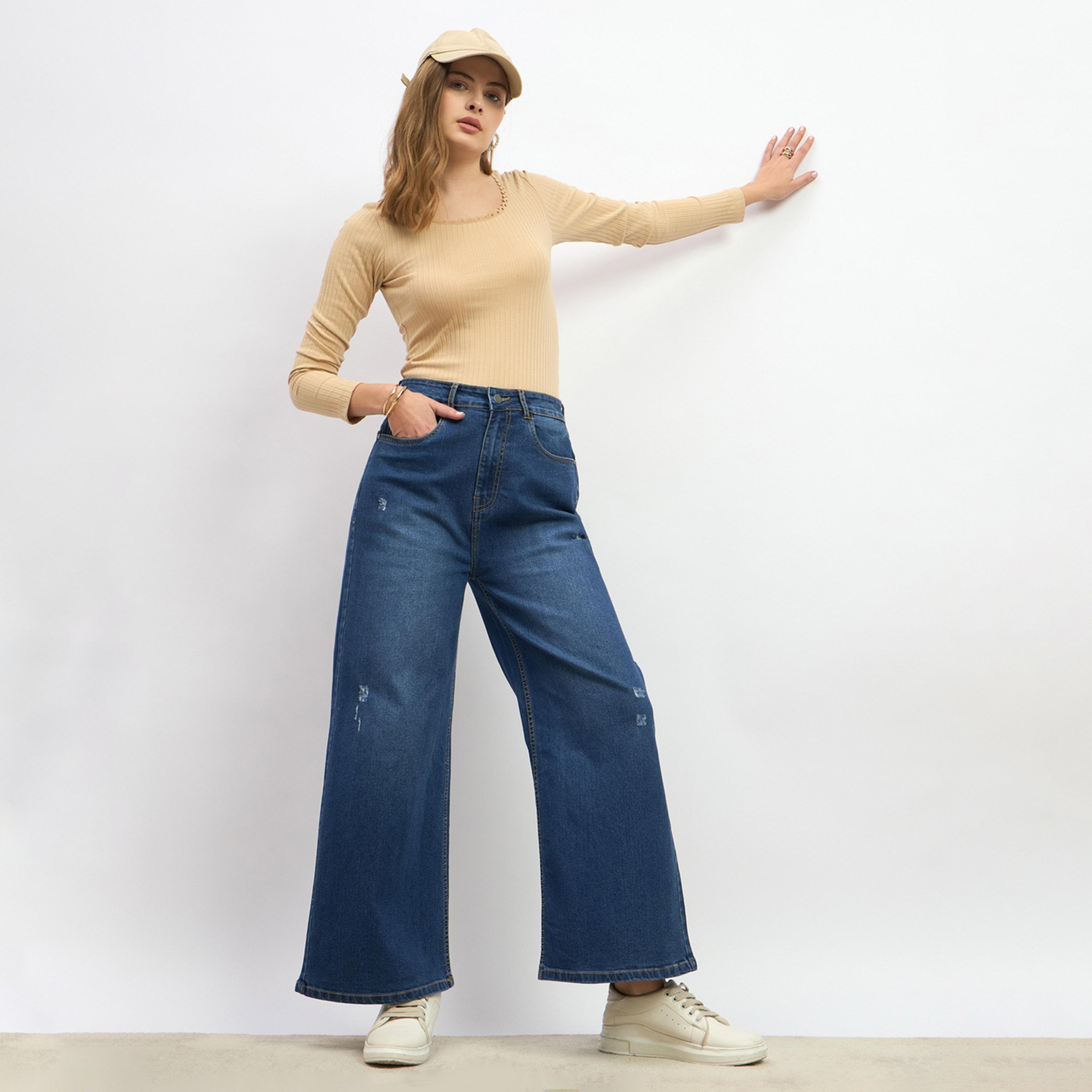 Styli Mid Rise Distressed Wide Leg Jeans-women-clothing-bottoms-jeans-image-6