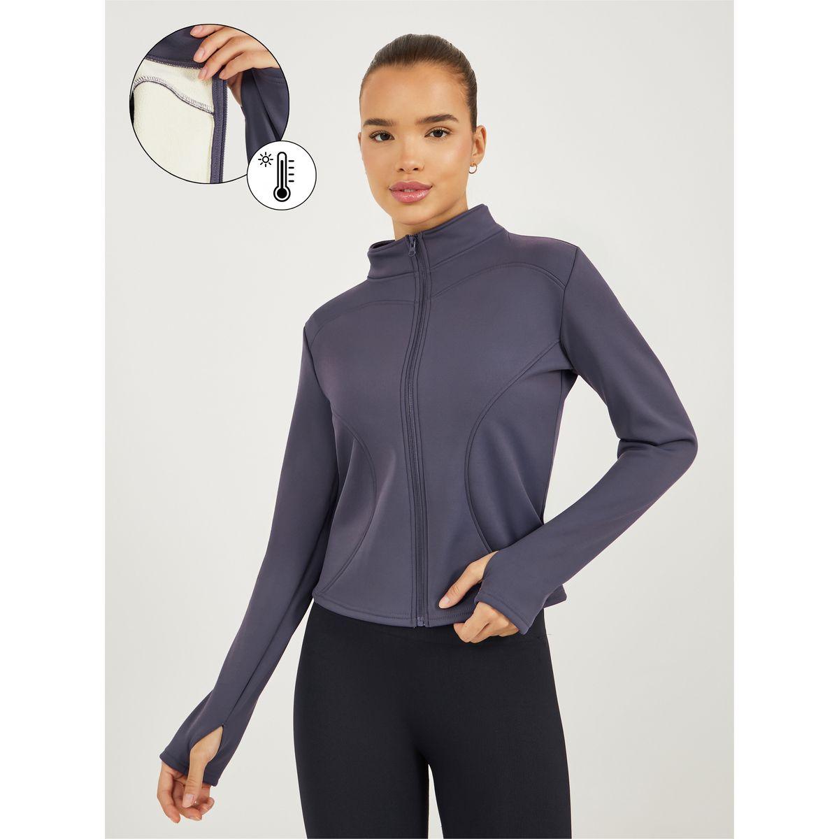 Fleece Lining Contour Detail Zip Up Jacket-men-clothing-sportswearandactivewear-tshirtsandpolos-image-1
